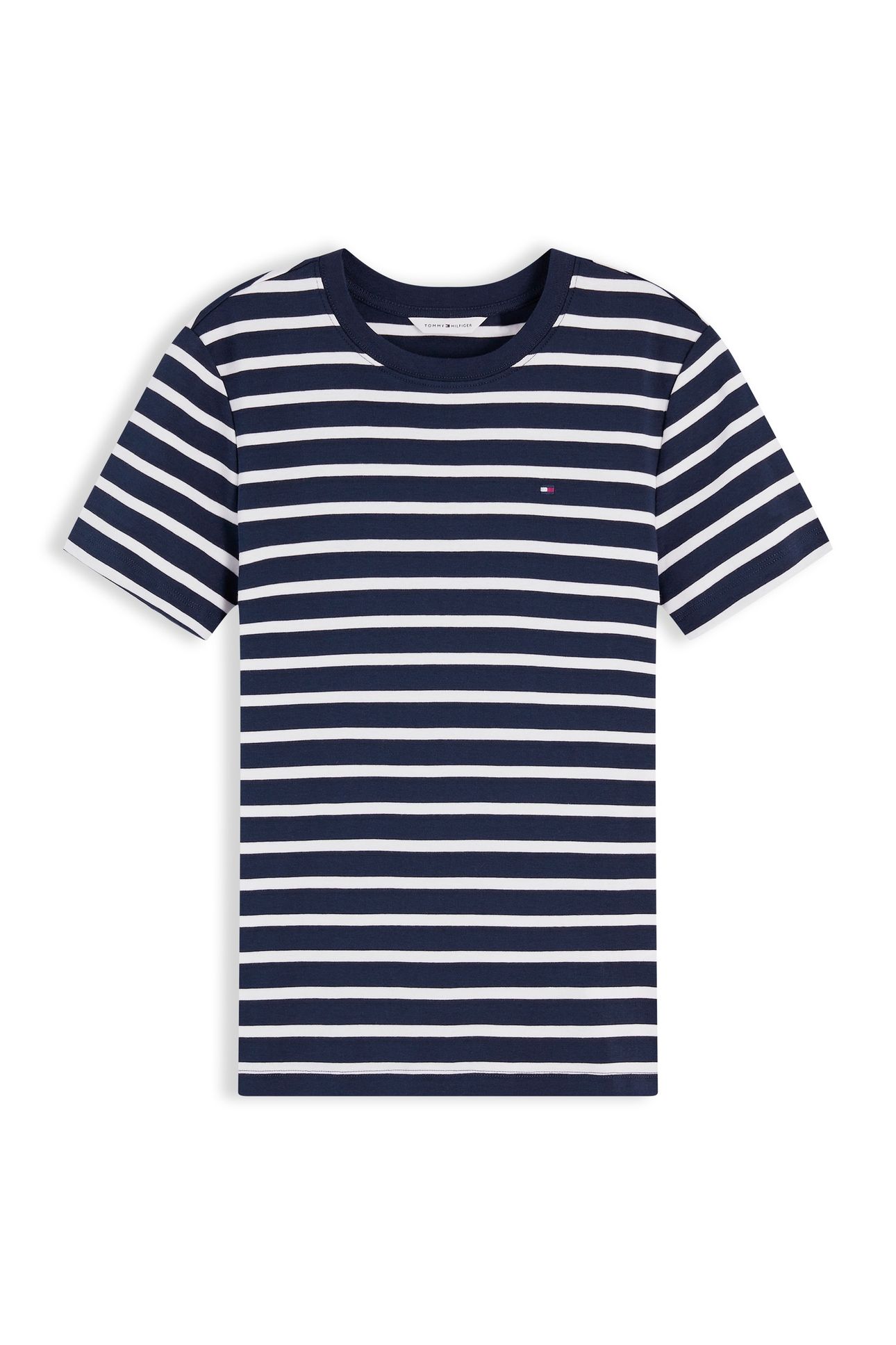 SLIM CODY C-NECK SS BRETON STRIPE DARK NIGHT/ECRU 5