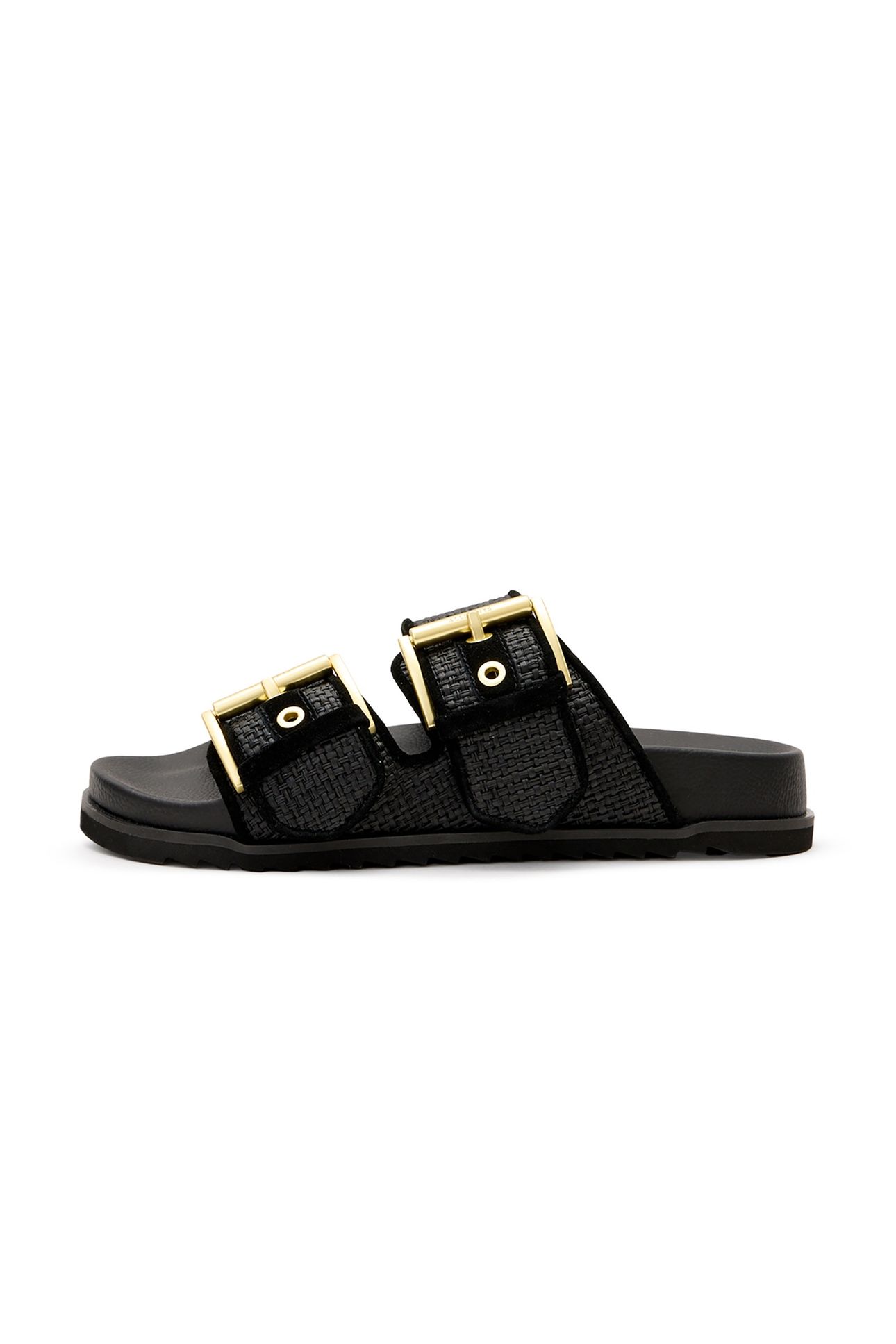 SIAN RAFFIA SANDAL BLACK 1