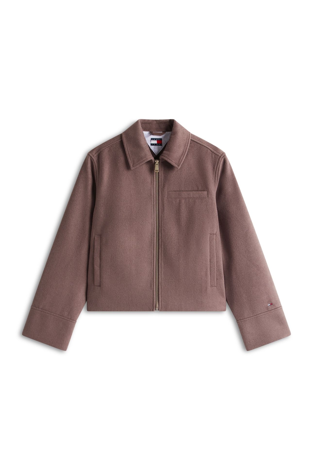 ZIP FRONT WOOL JACKET BLACK WALNUT 3