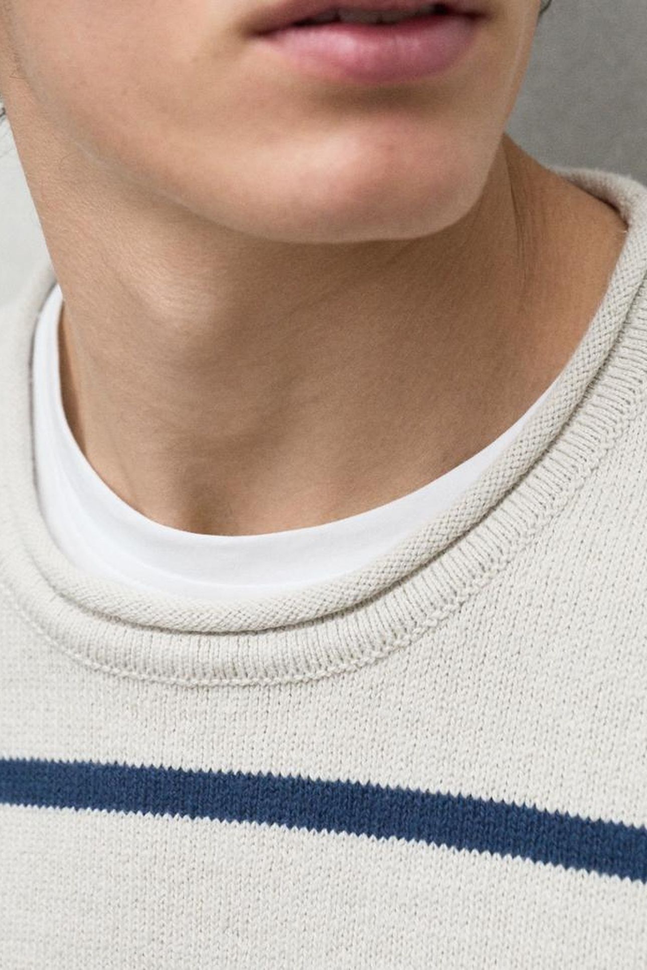 BARCOALF KNIT ECRU/BLUE STRIPES 6