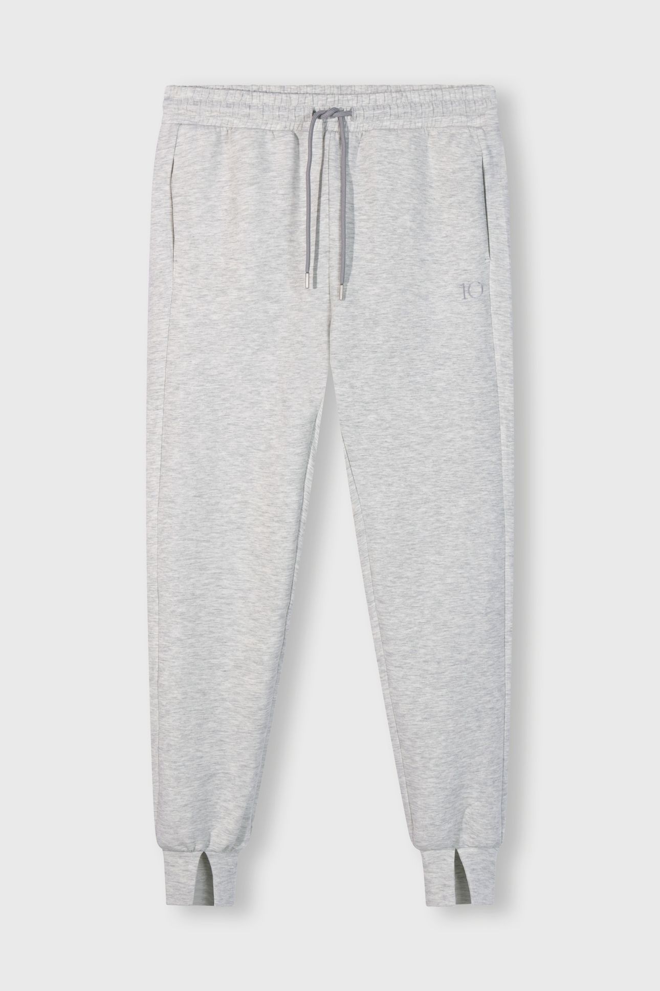 SOFT SCUBA CUFF JOGGER WHITE GREY MELEE 1
