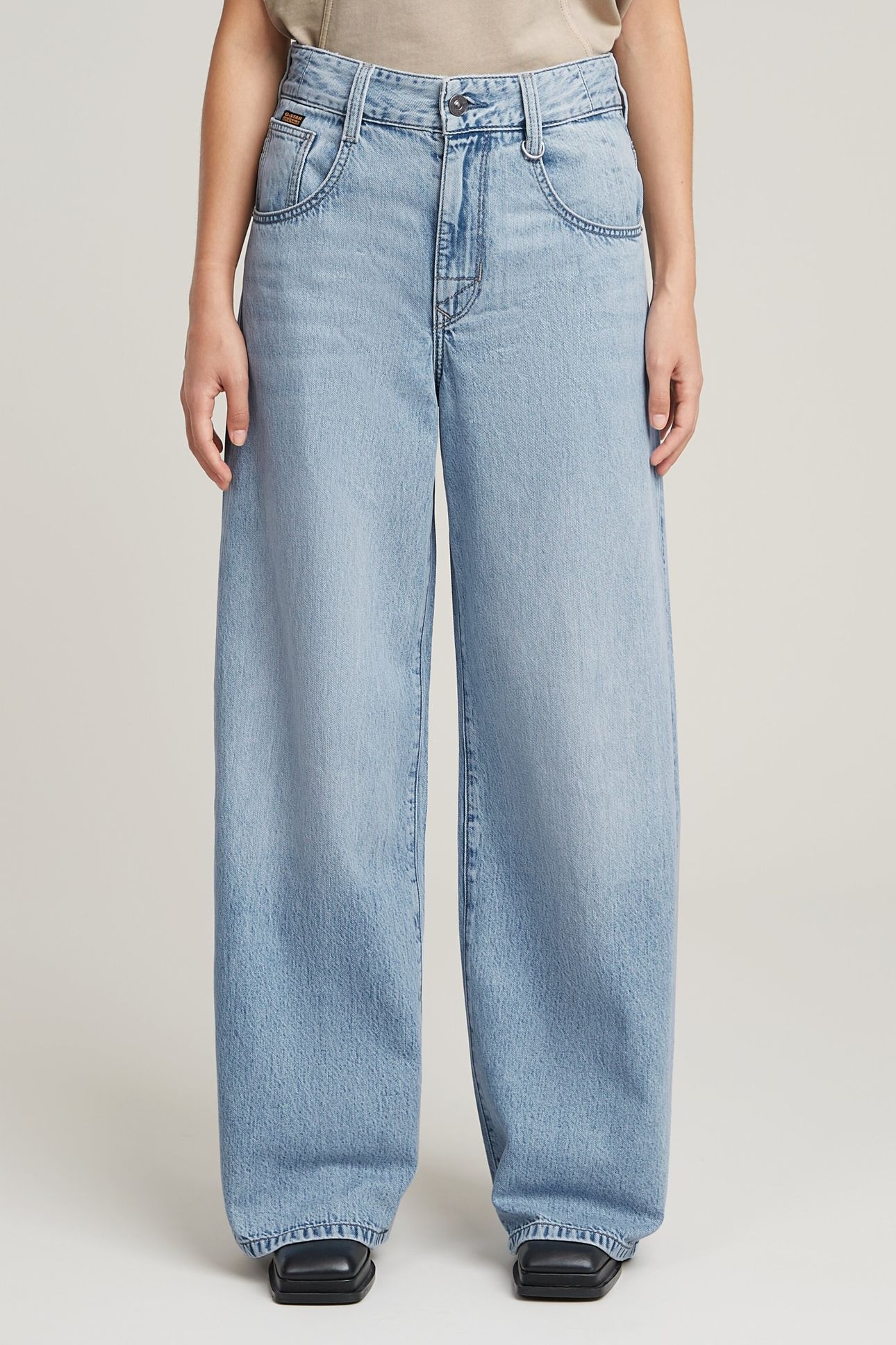 SKATER HIGH LOOSE JEANS SUN FADED BLUE CAPE 2