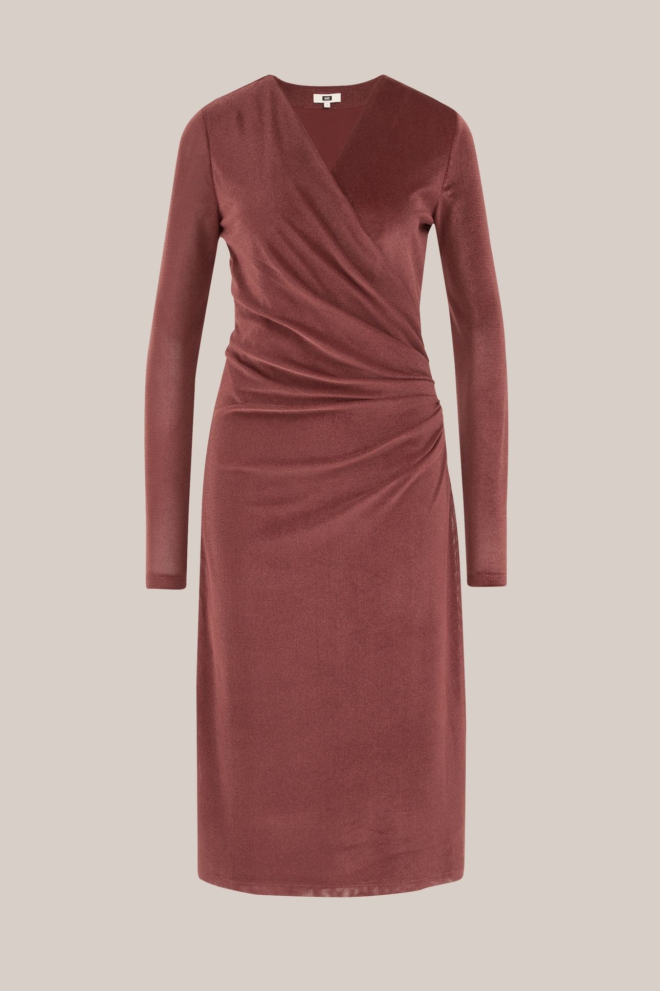 DRESS MID LENGTH BURGUNDY RED 4