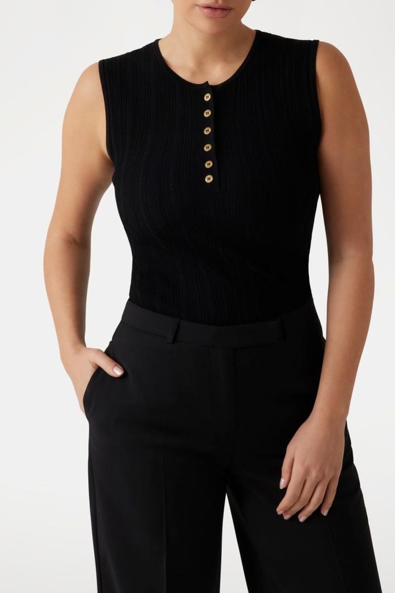 MARCIANO BY GUESS GIADA SLV SWEATER TOP JET BLACK 2