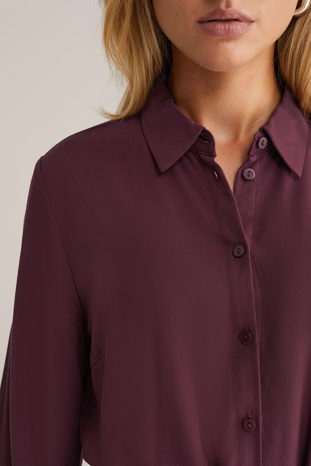 DRESS MID LENGTH AUBERGINE 5