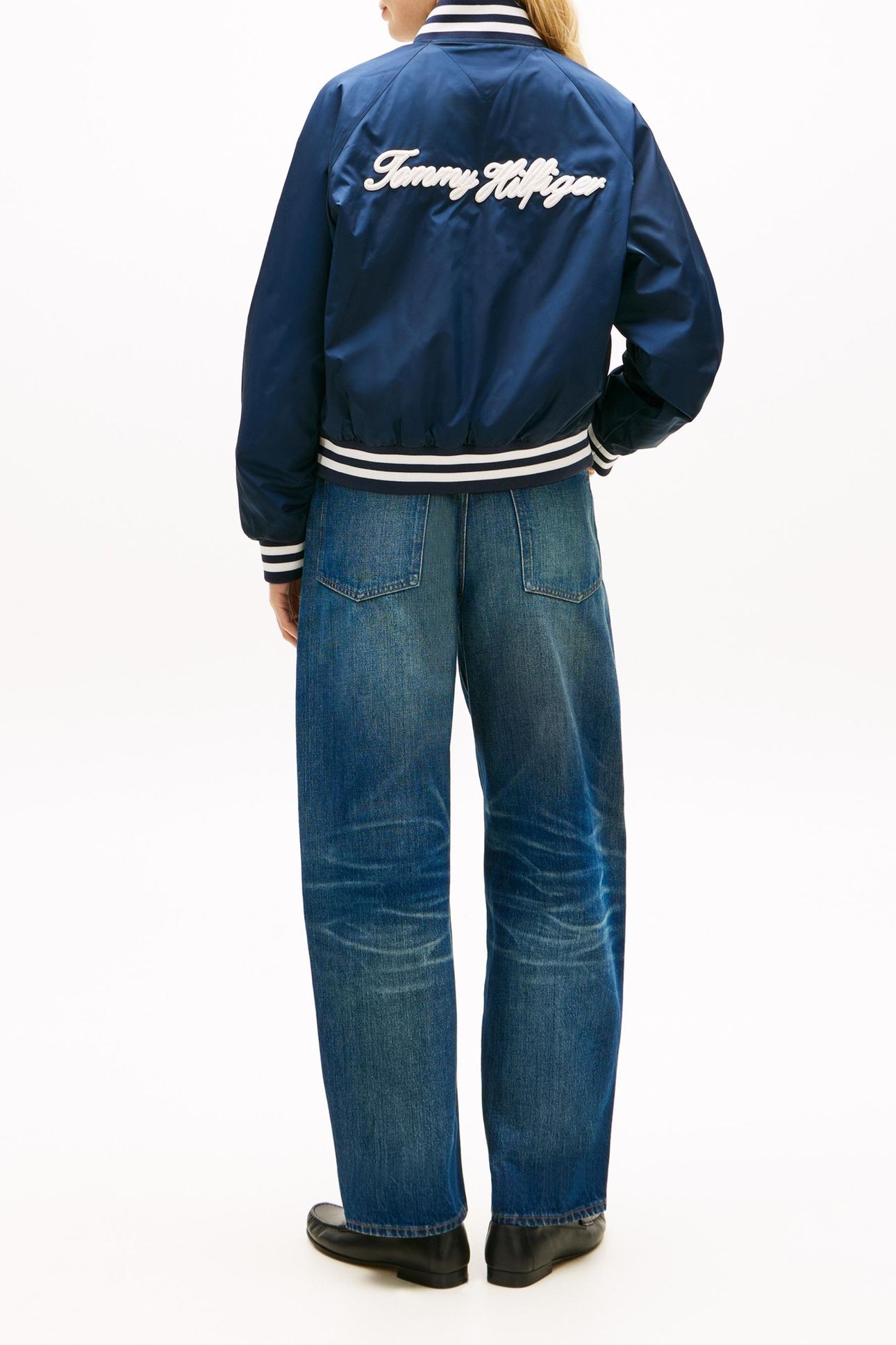 VARSITY NYLON BOMBER DARK NIGHT NAVY 2