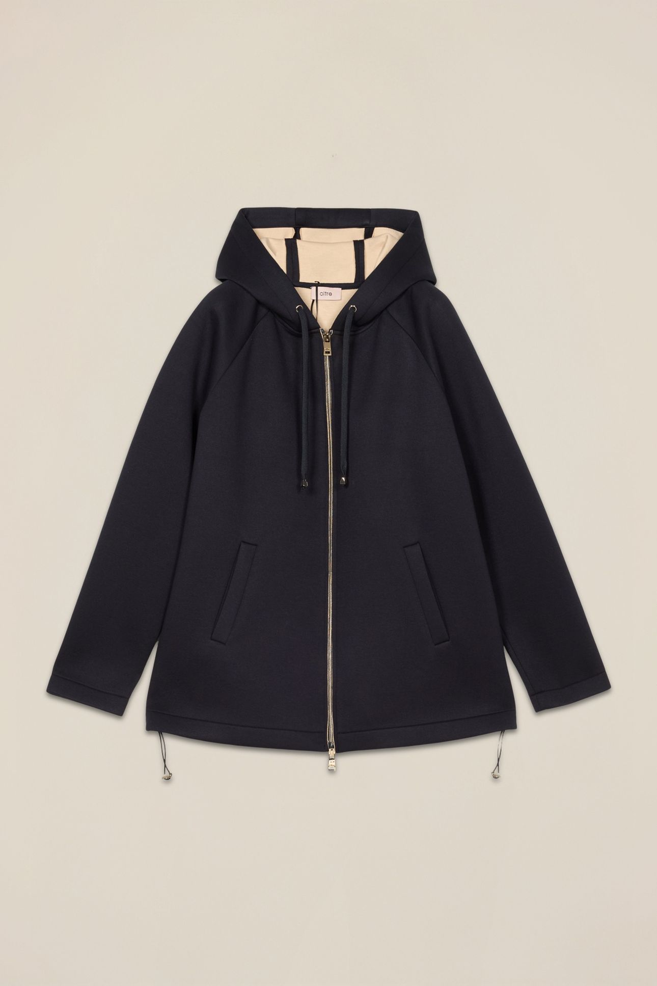 SWEATSHIRT JACKET IN SCUBA FABRIC BLUE 6