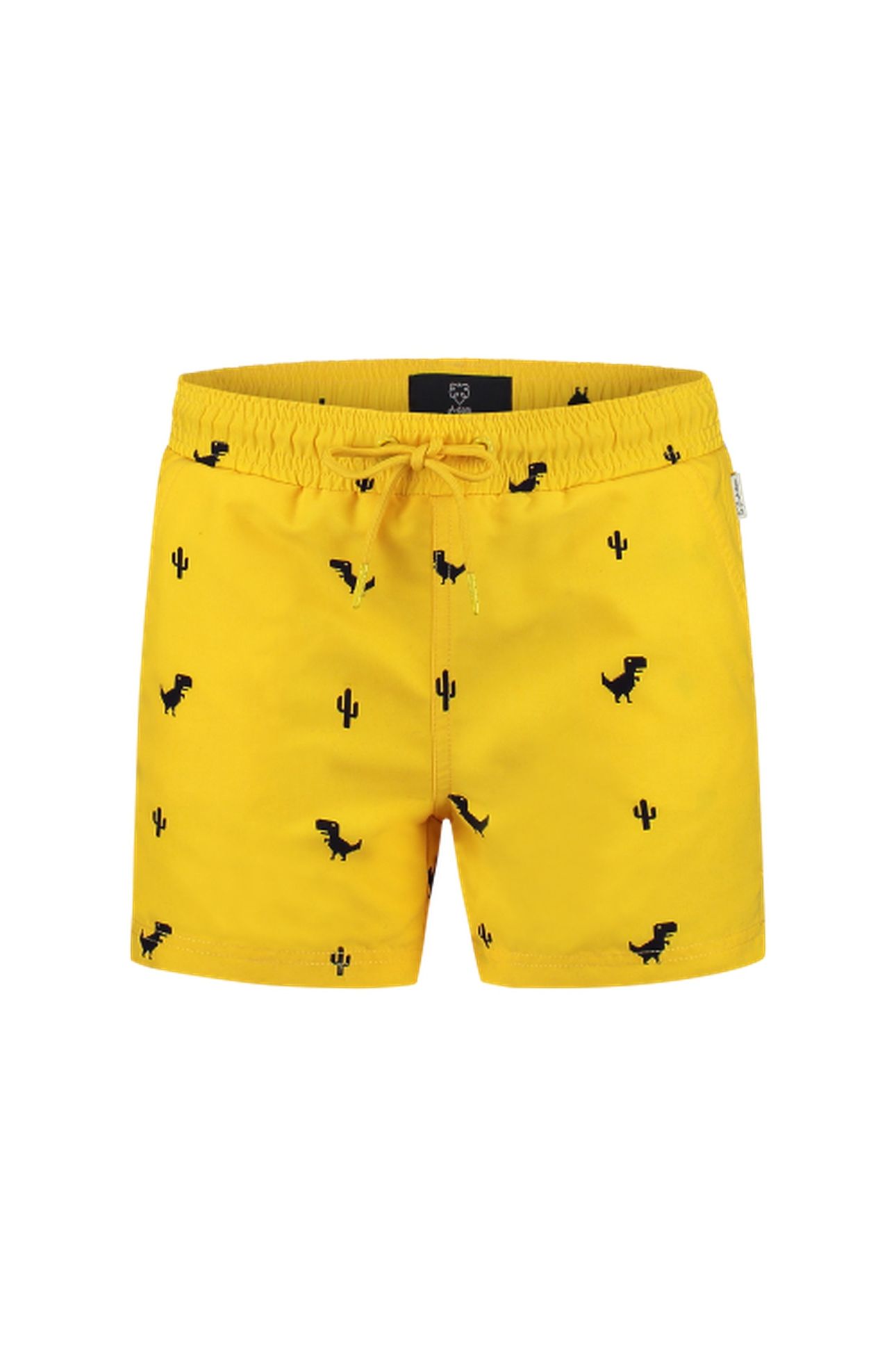 BOYS SWIM SHORTS KIDS LITTLE DINO YELLOW 1