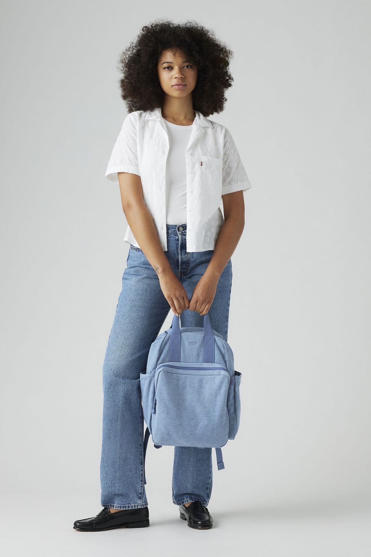 LEVI'S® L-PACK ROUND BACKPACK BLUE 1