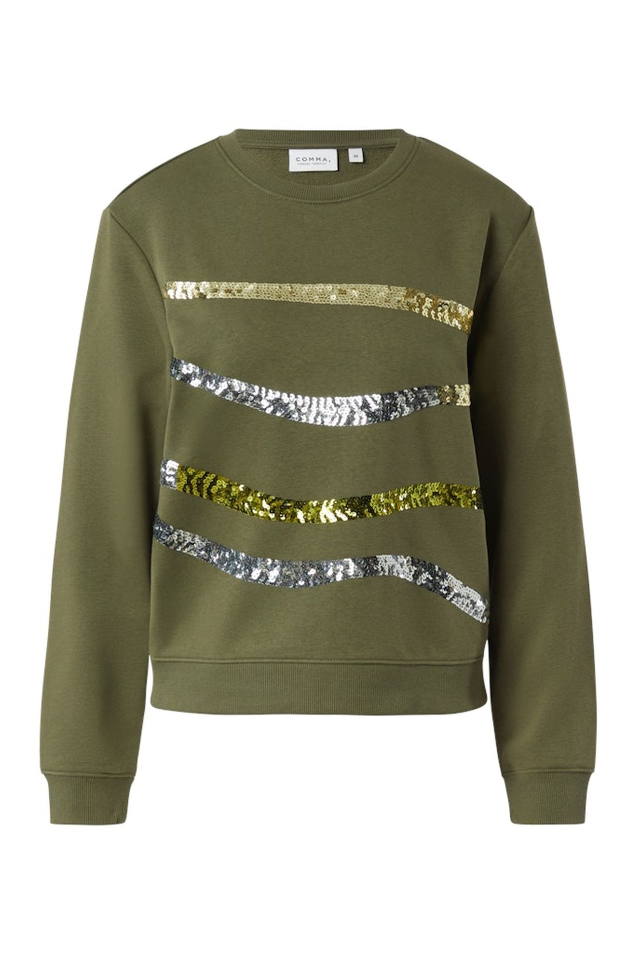 COMMA SWEATERS DARK GREEN 1