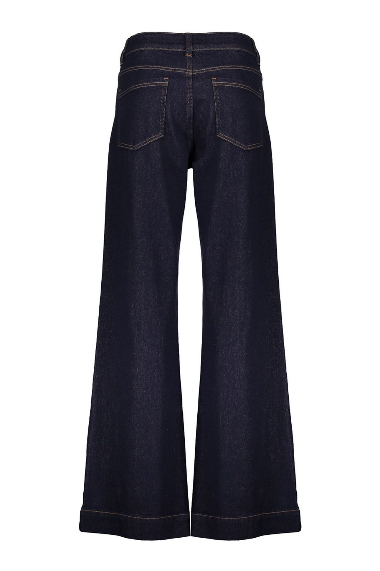 JEANS FLAIR DARK BLUE DENIM STONEWASH 2