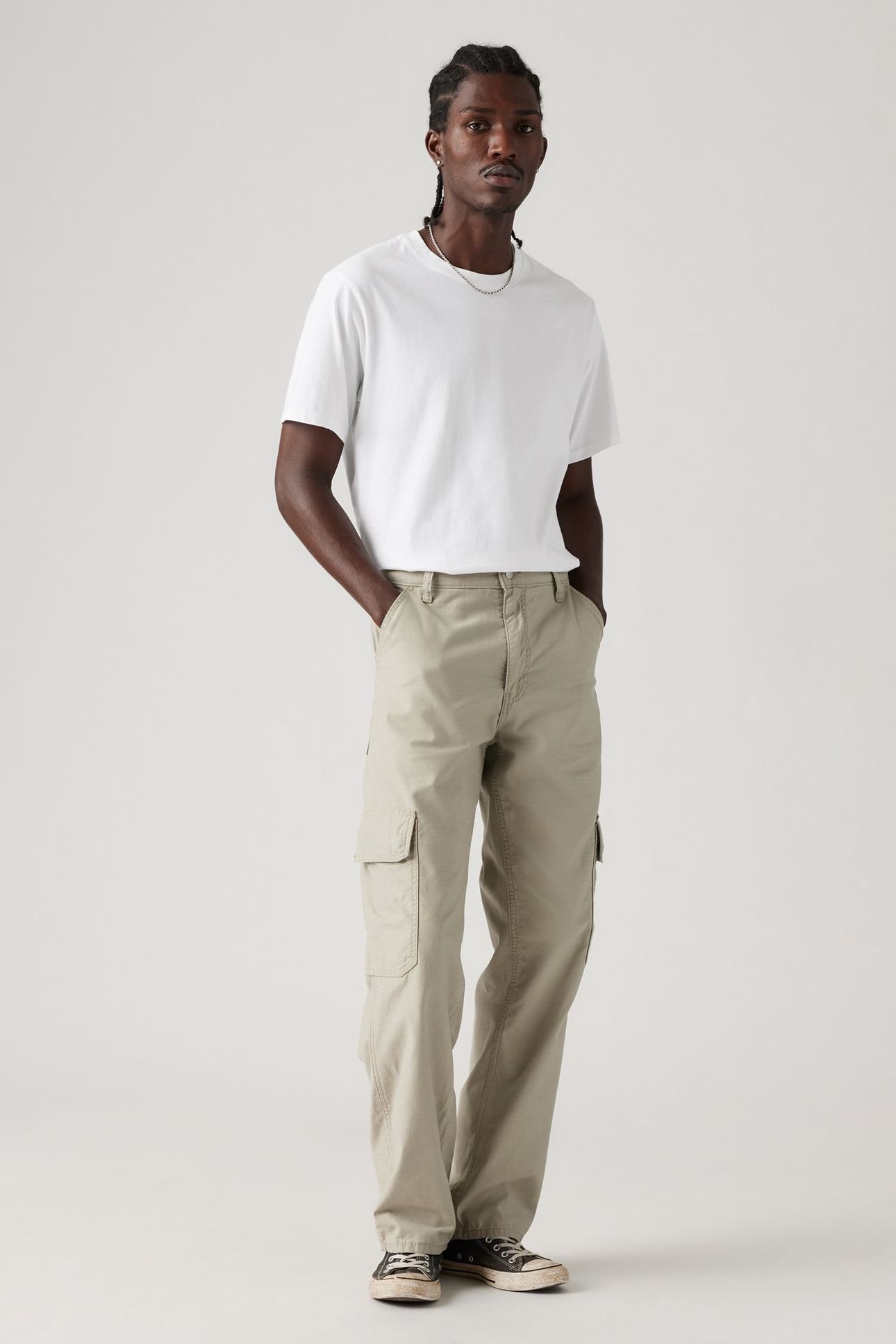 568 LOOSE STRAIGHT CARGO VINTAGE KHAKI 1