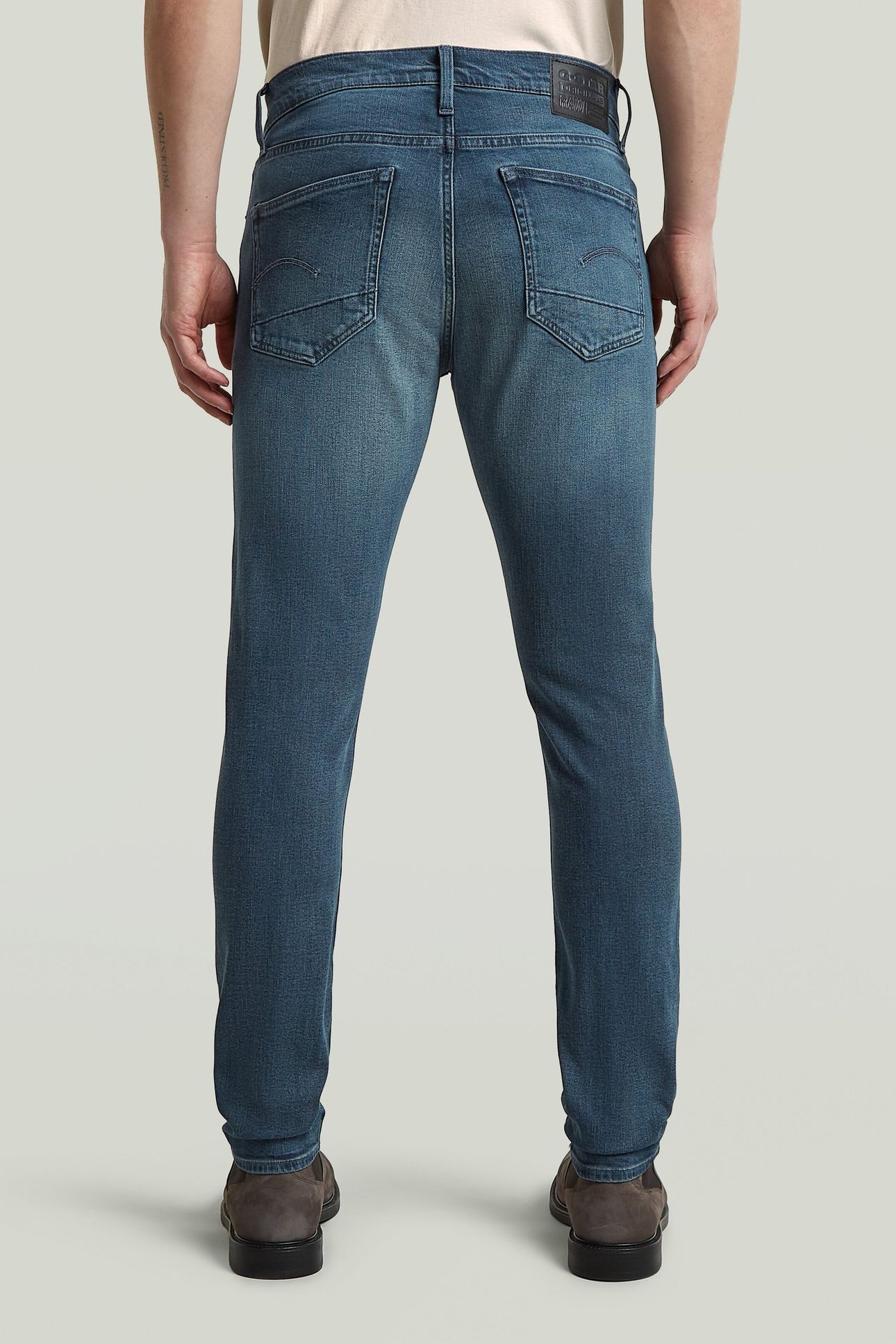 3301 SLIM JEANS ANTIQUE FOREST BLUE 3