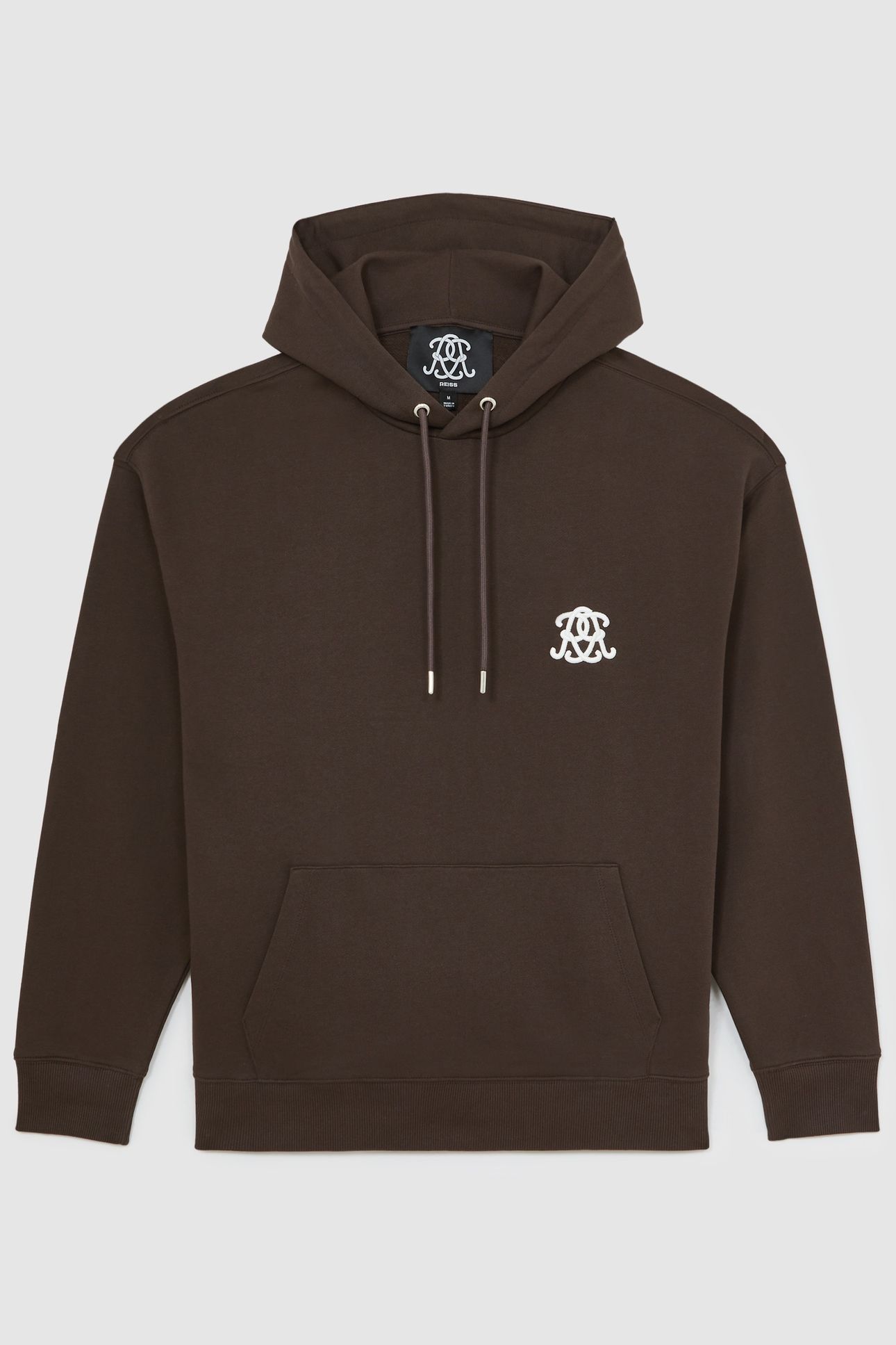 LS OVERSIZED MOTIF HOODY BROWN 4