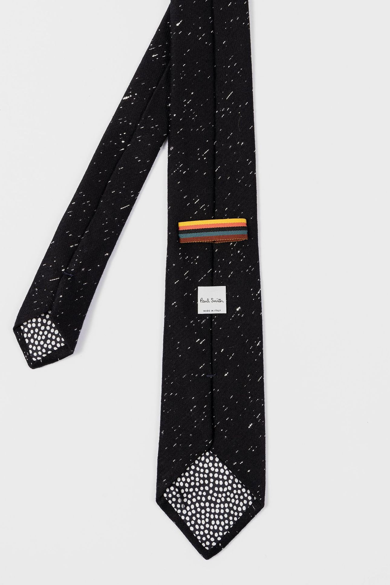 TIE WOOL FLECK BLACK 4