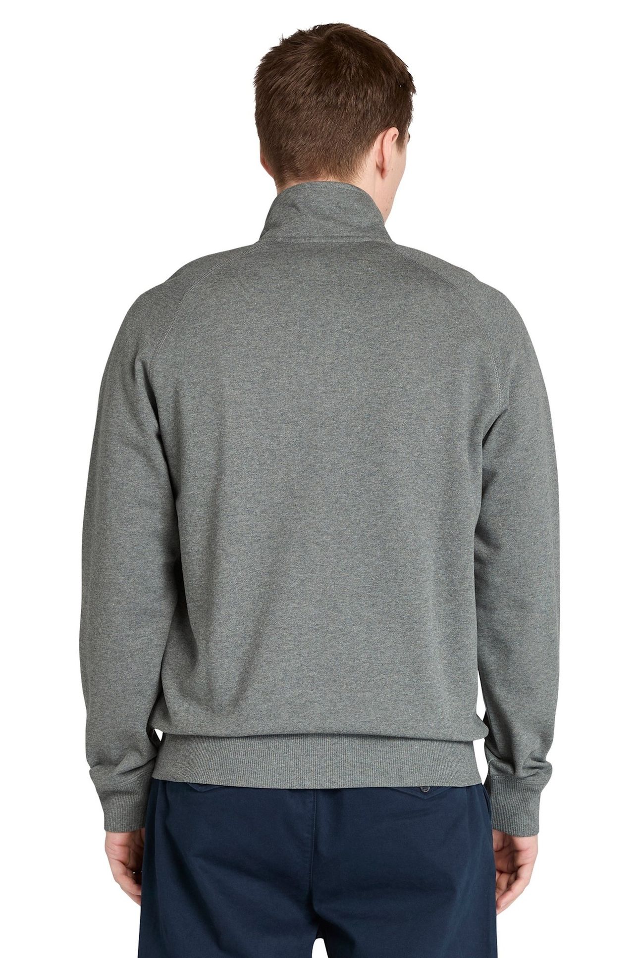EXETER RIVER BRUSHED BACK FULL ZIP FUNNEL NECK DARK GREY 2