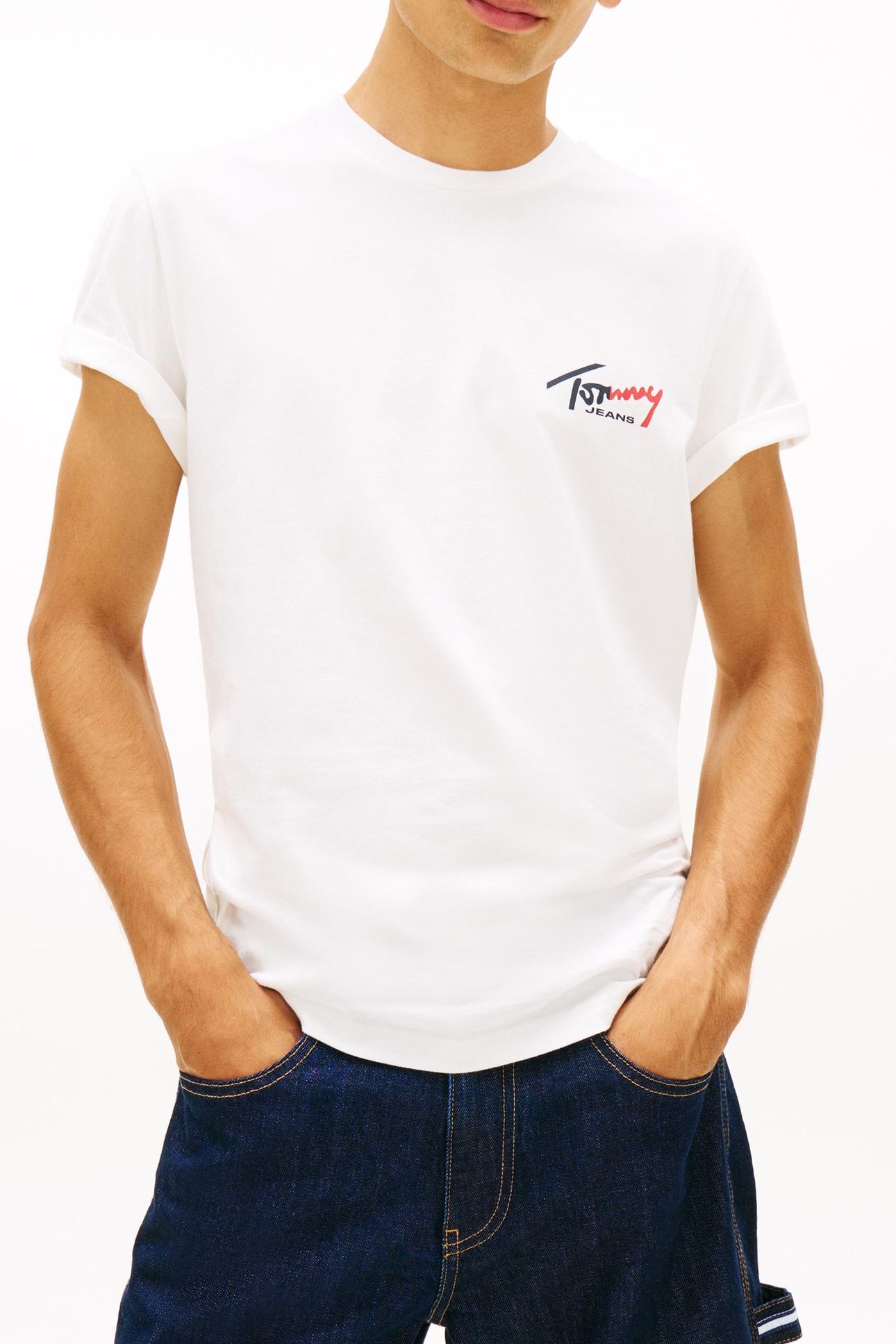 SLIM SIGN CHEST T-SHIRT ECRU 3