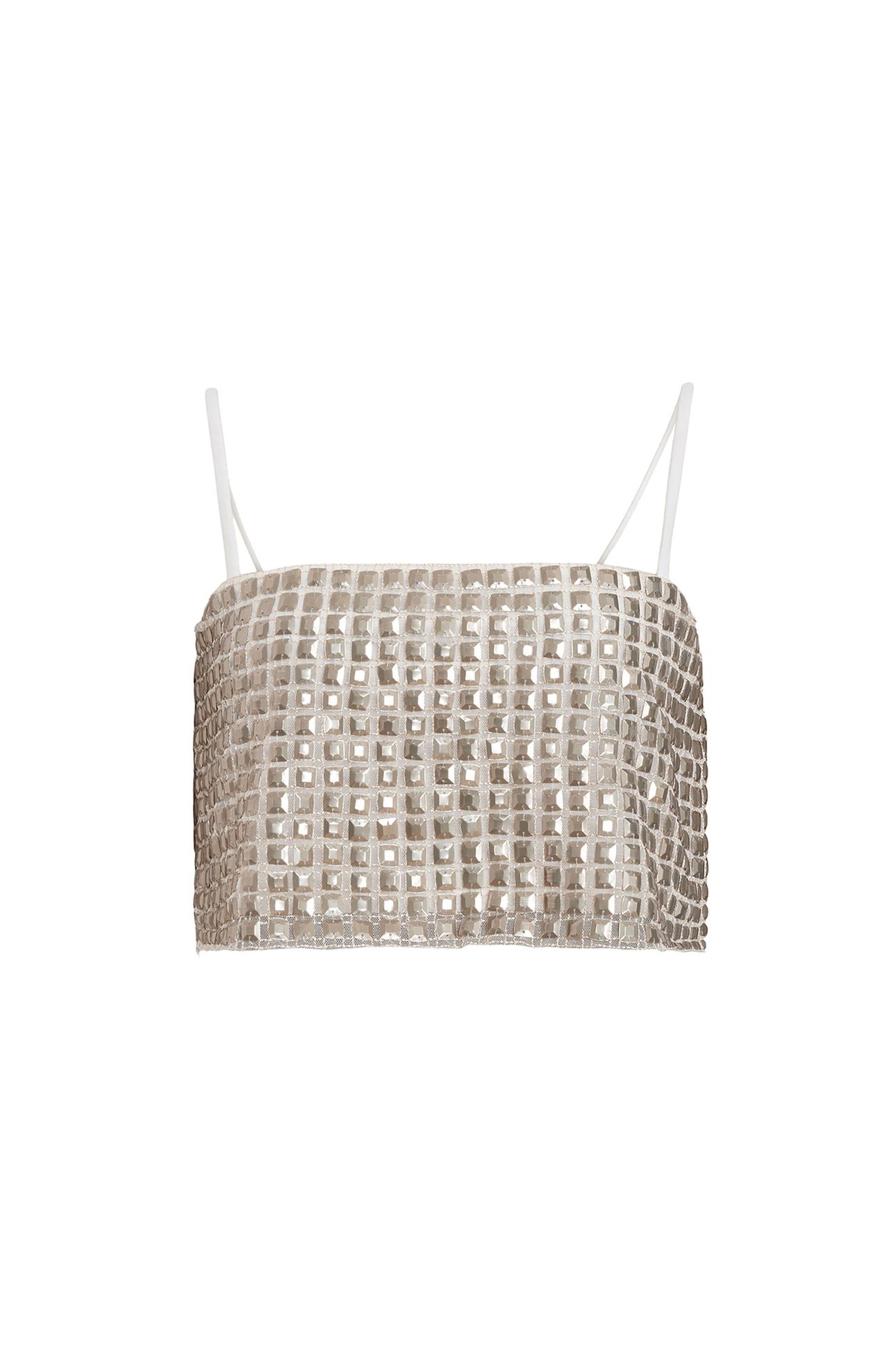OPELINE EMB TOP WHITE/GOLD 5