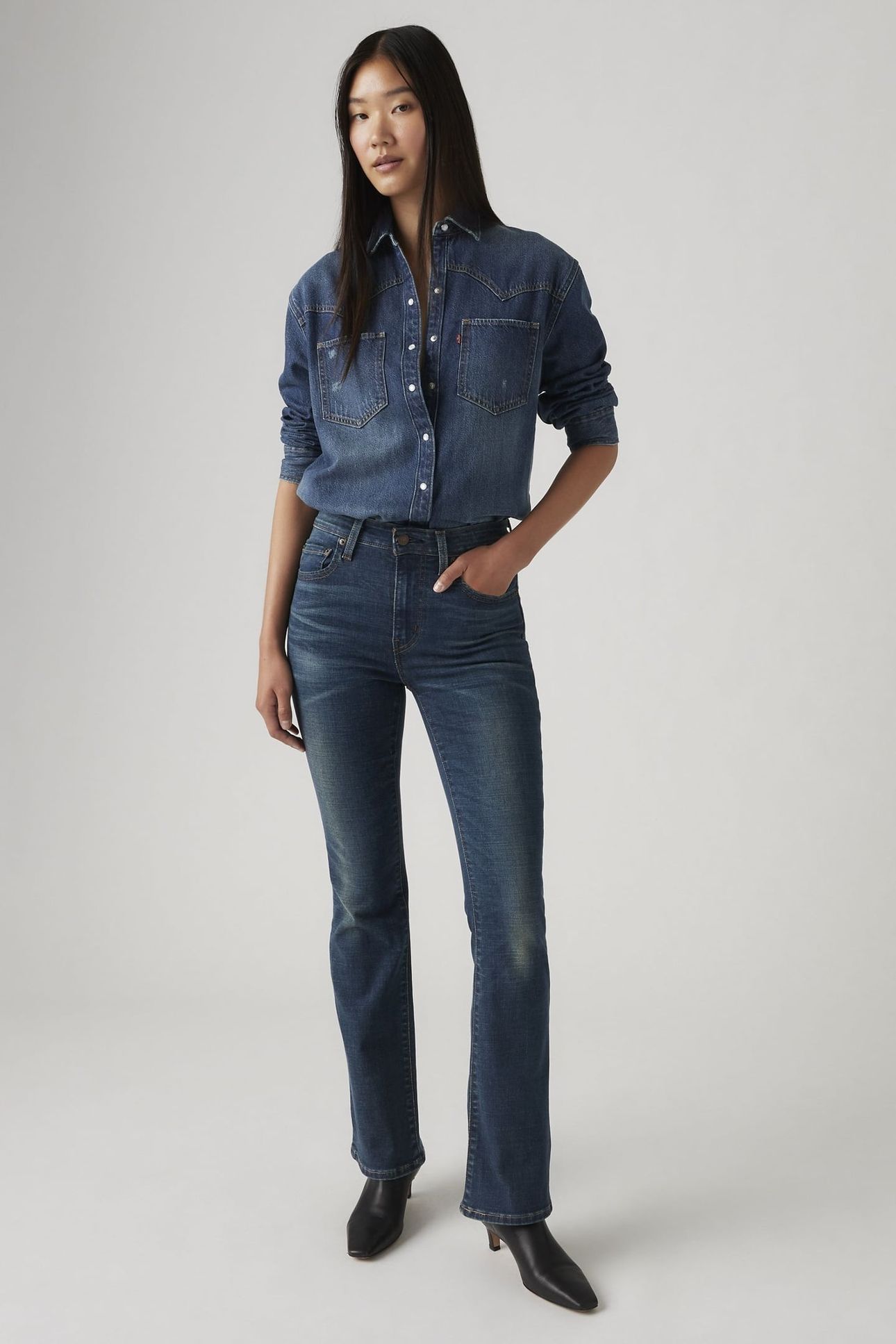 725™ HIGH RISE BOOTCUT JEANS BLUE 1