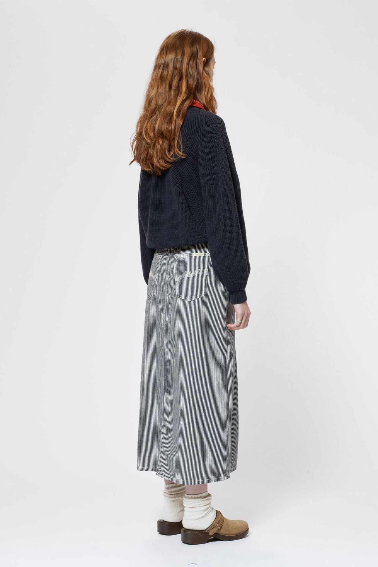ANNA HICKORY STRIPED SKIRT BLUE 2