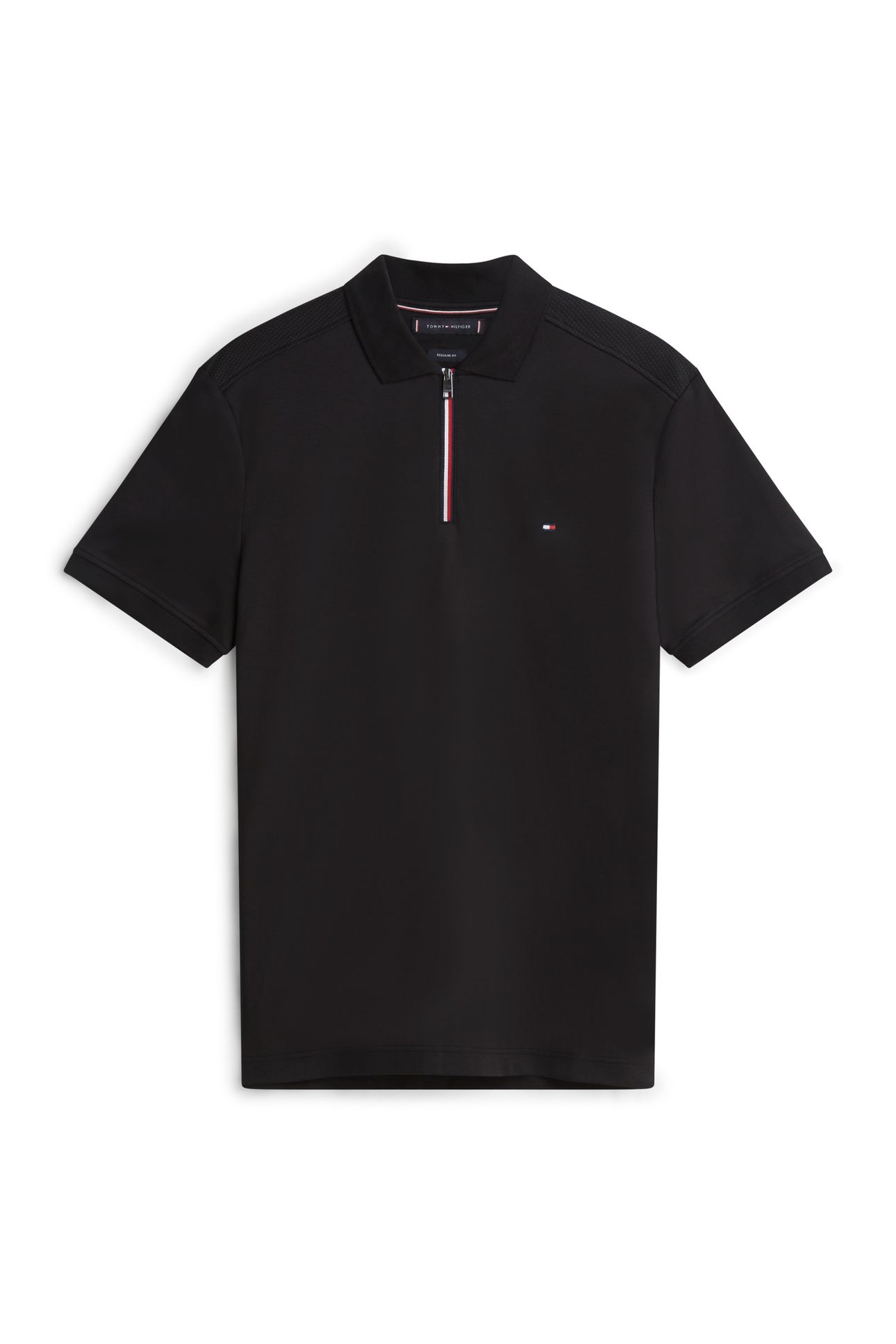 LIQUID COTTON ZIPPER POLO BLACK 5