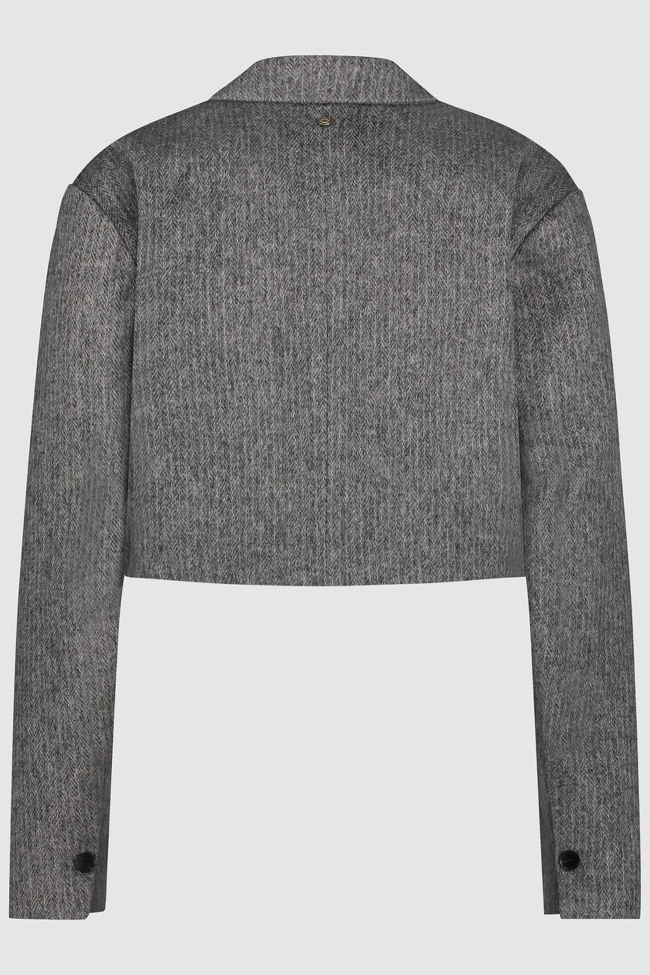 GIRLS LAURA BLAZER HERRINGBONE GREY 2