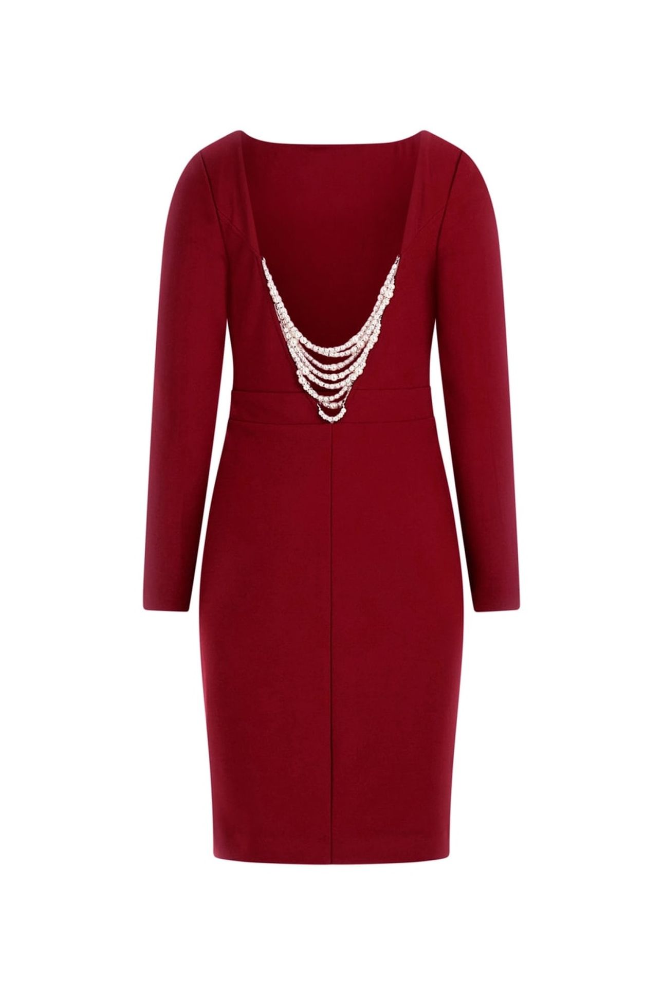 MARCIANO BY GUESS CELIA DRESS DARK JAM RED 5