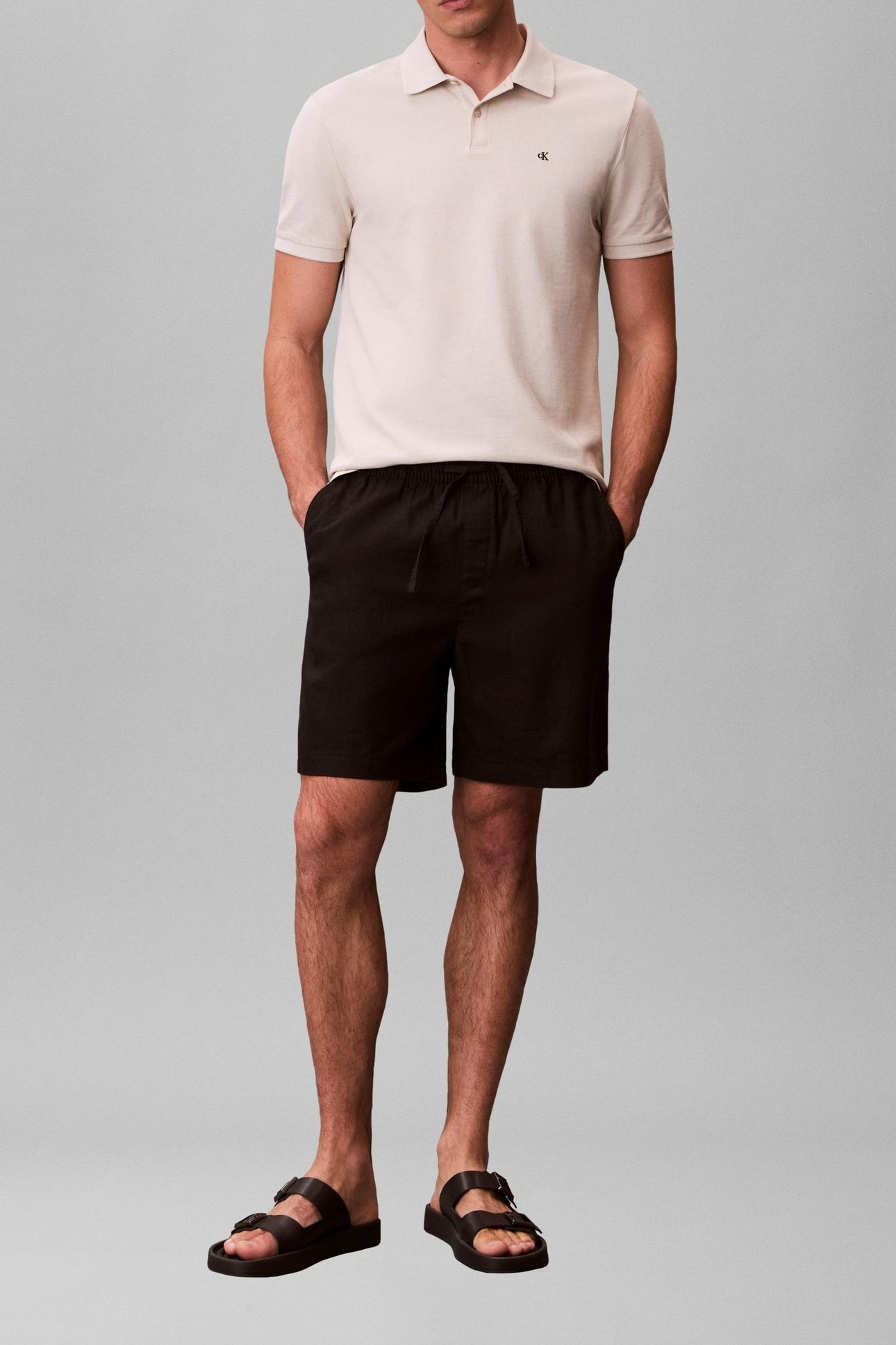 SS MONOGRAM PIQUE POLO OATMEAL 3