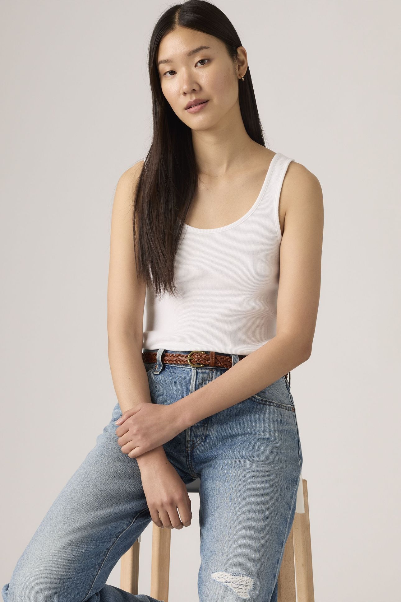ESSENTIAL RIB TANK TOP WHITE 2