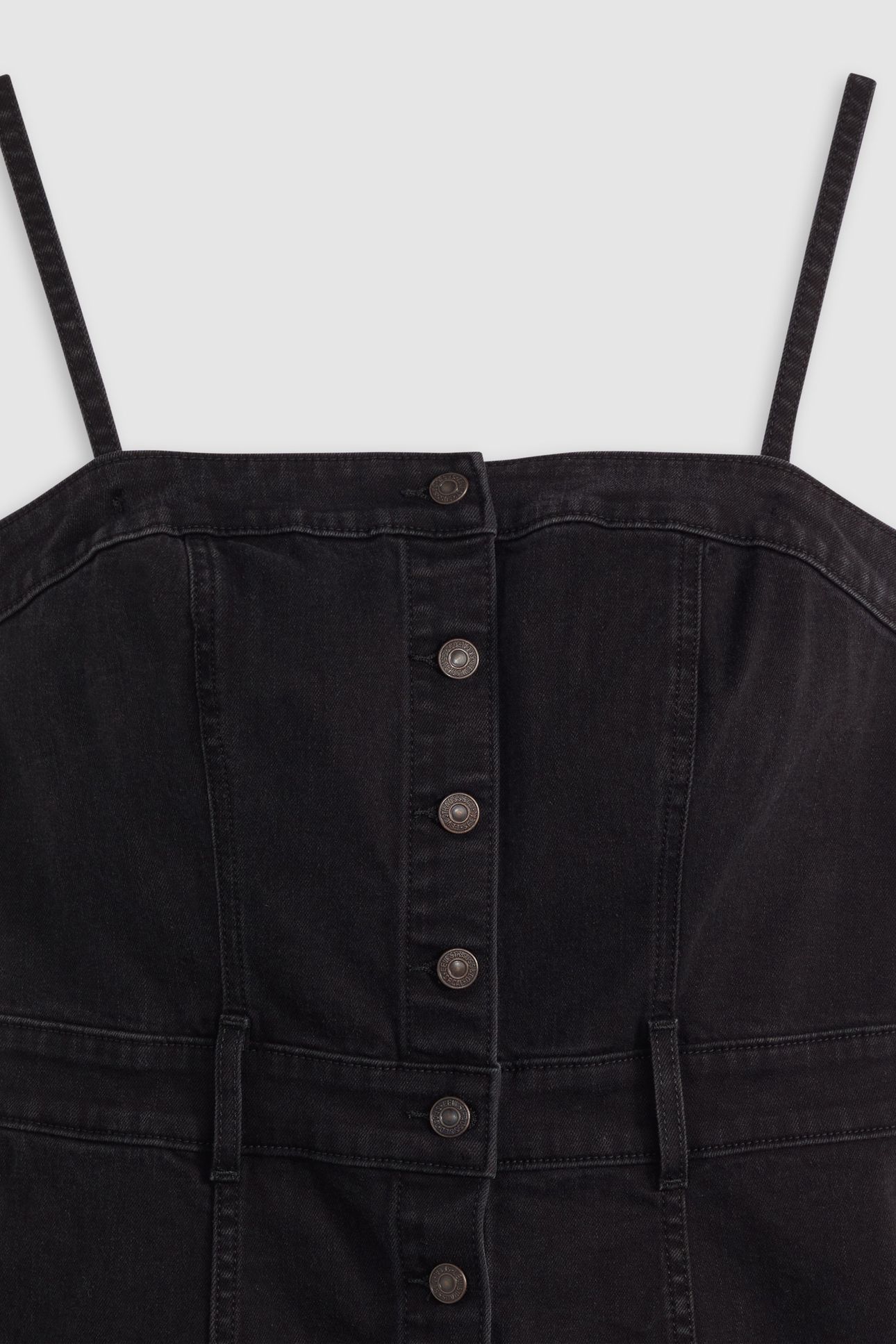 DENIM BUSTIER DRESS BLACK 5