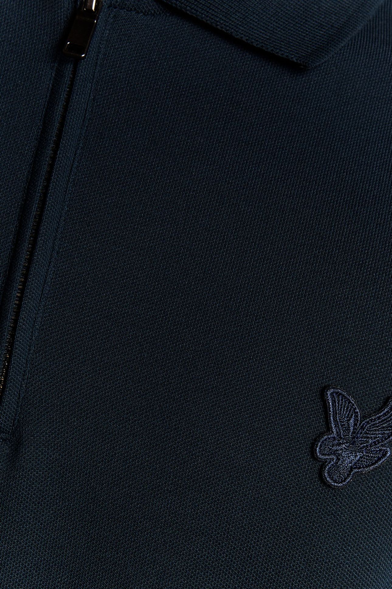 SUPERFINE PIQUE ZIP POLO SHIRT CARBON 6
