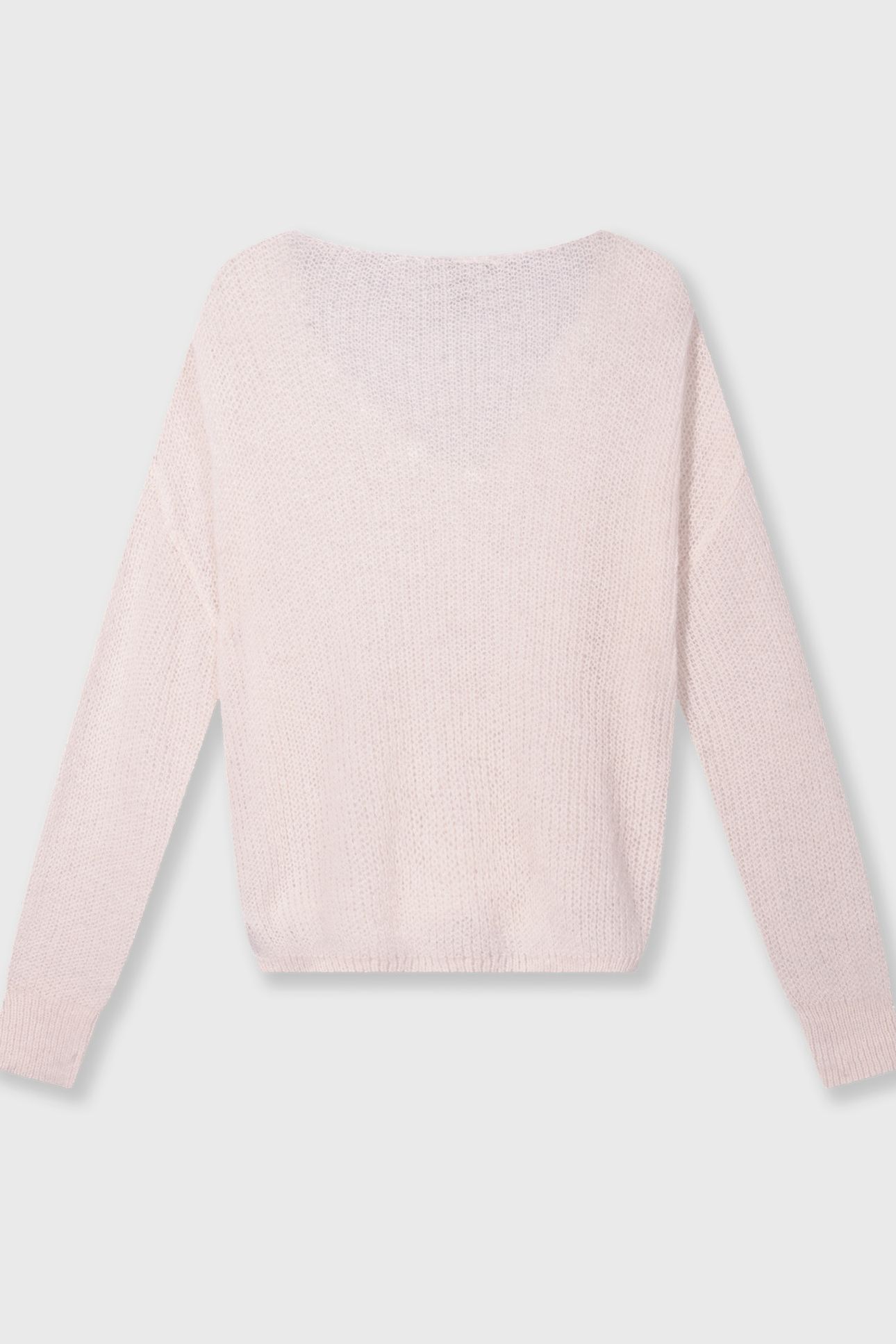 DEEP NECK KNIT SWEATER MARSHMALLOW 2