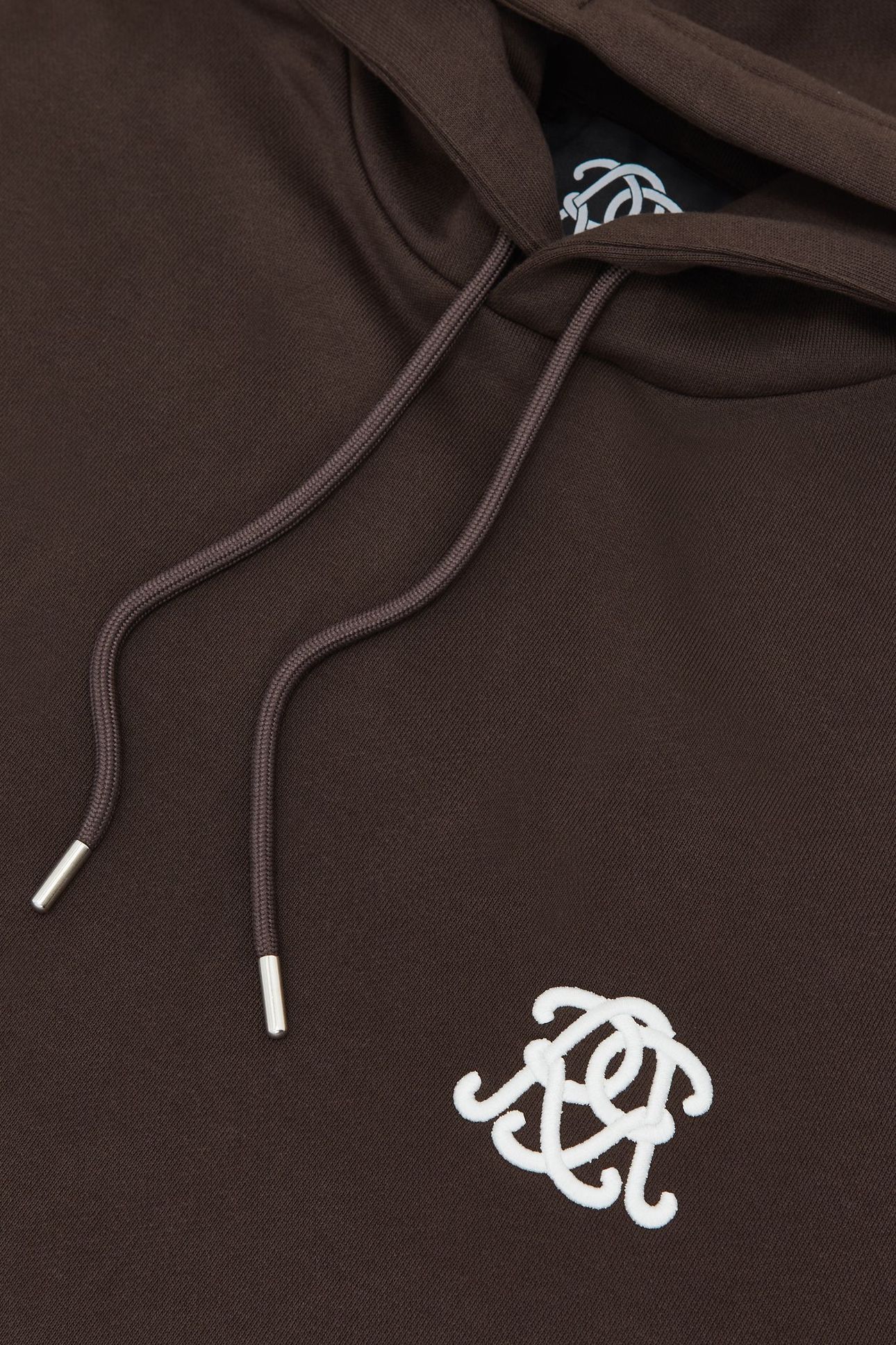 LS OVERSIZED MOTIF HOODY BROWN 5