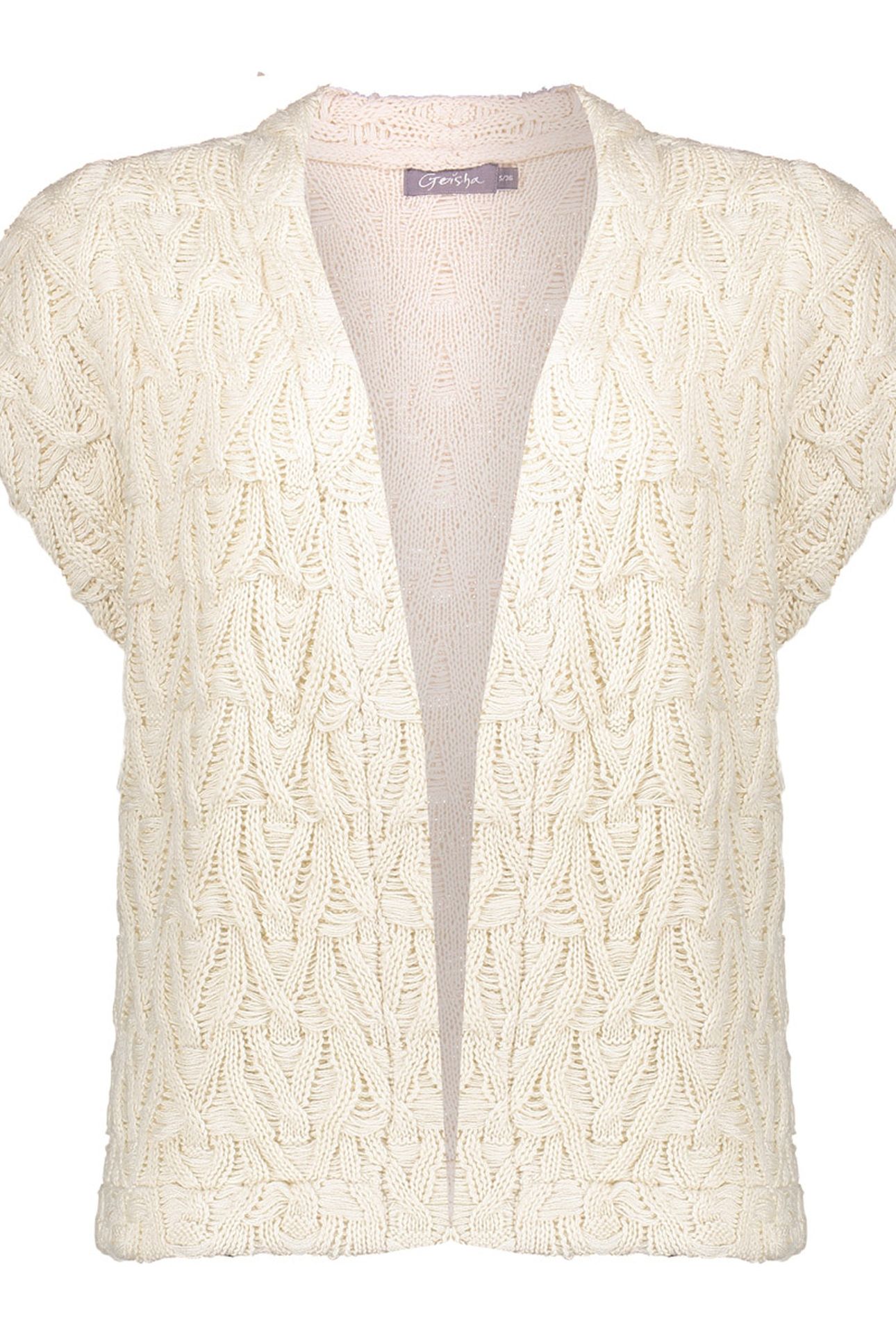 SLEEVELESS CARDIGAN OFF-WHITE 1