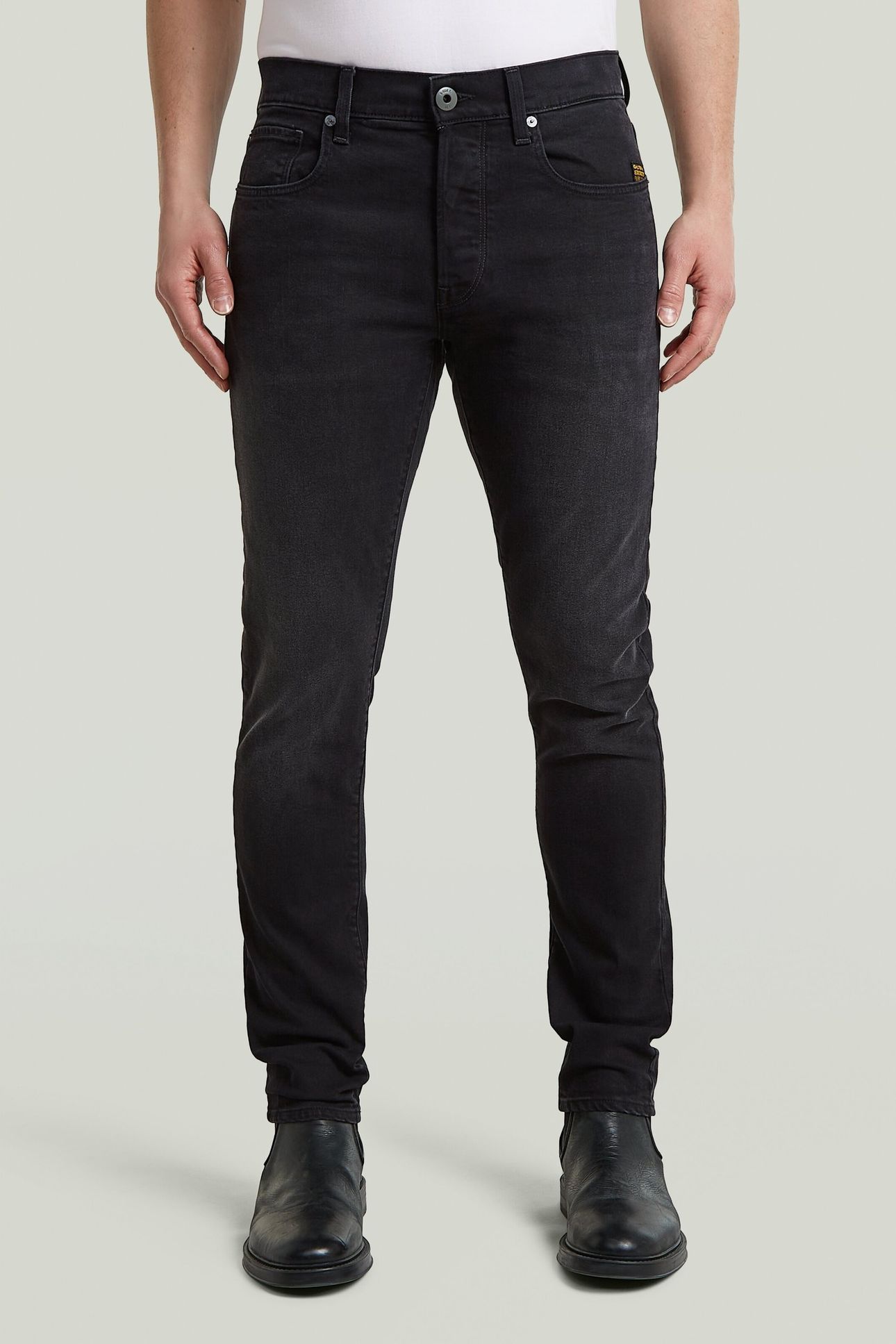 3301 SLIM JEANS WORN IN BLACK ONYX 2