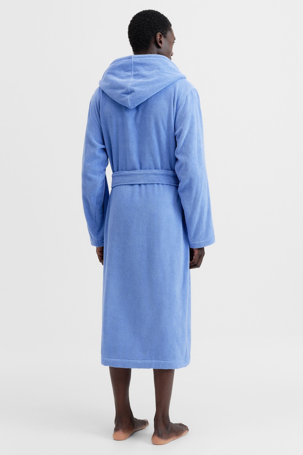 UNISEX HOODED BATHROBE CLEAR BLUE 7