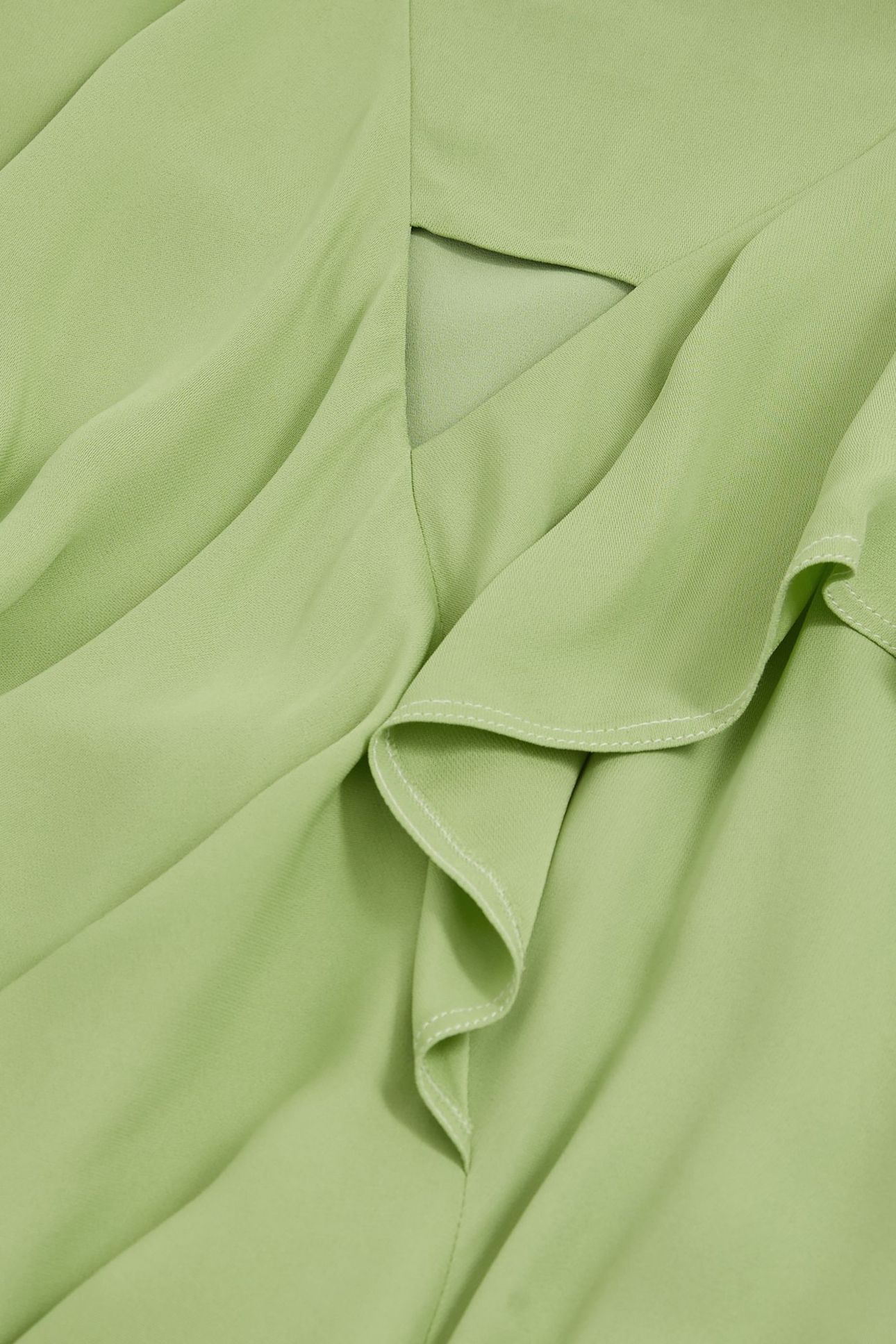 RUFFLE MIDI DRESS GREEN 5