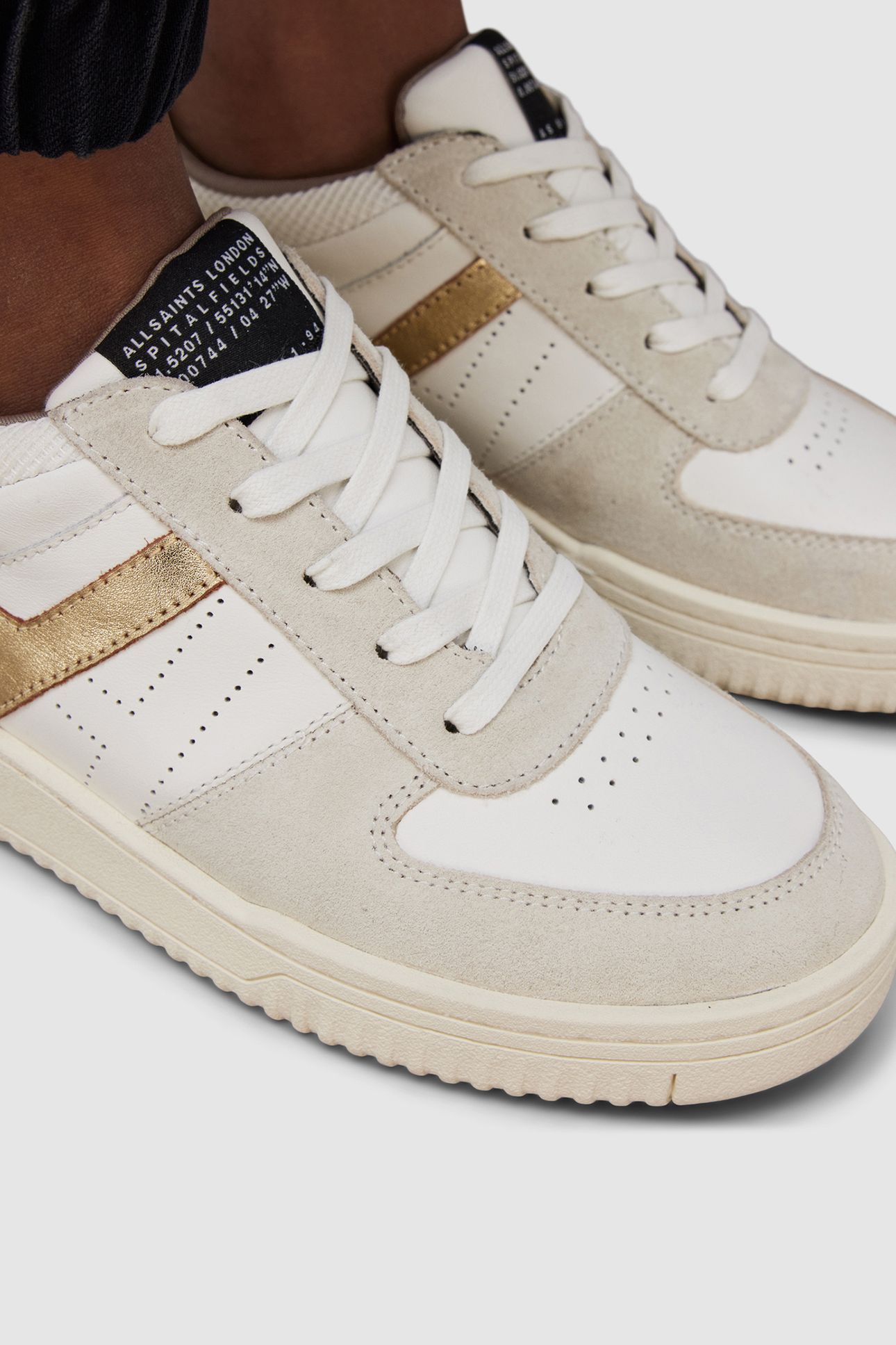 VIX SUEDE SNEAKER WHITE/GOLD 3