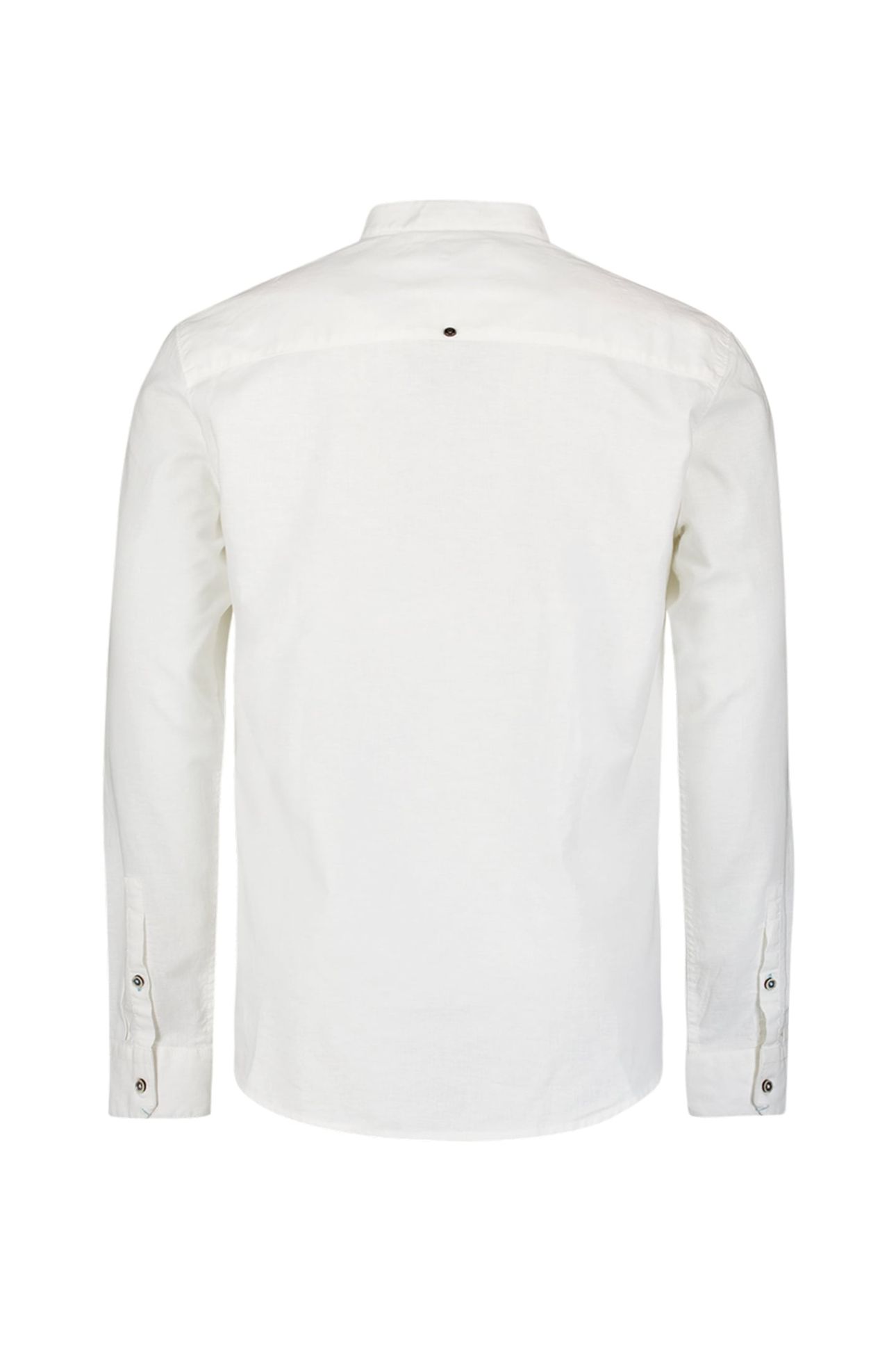 SHIRT GRANDDAD SOLID WITH LINEN WHITE 6