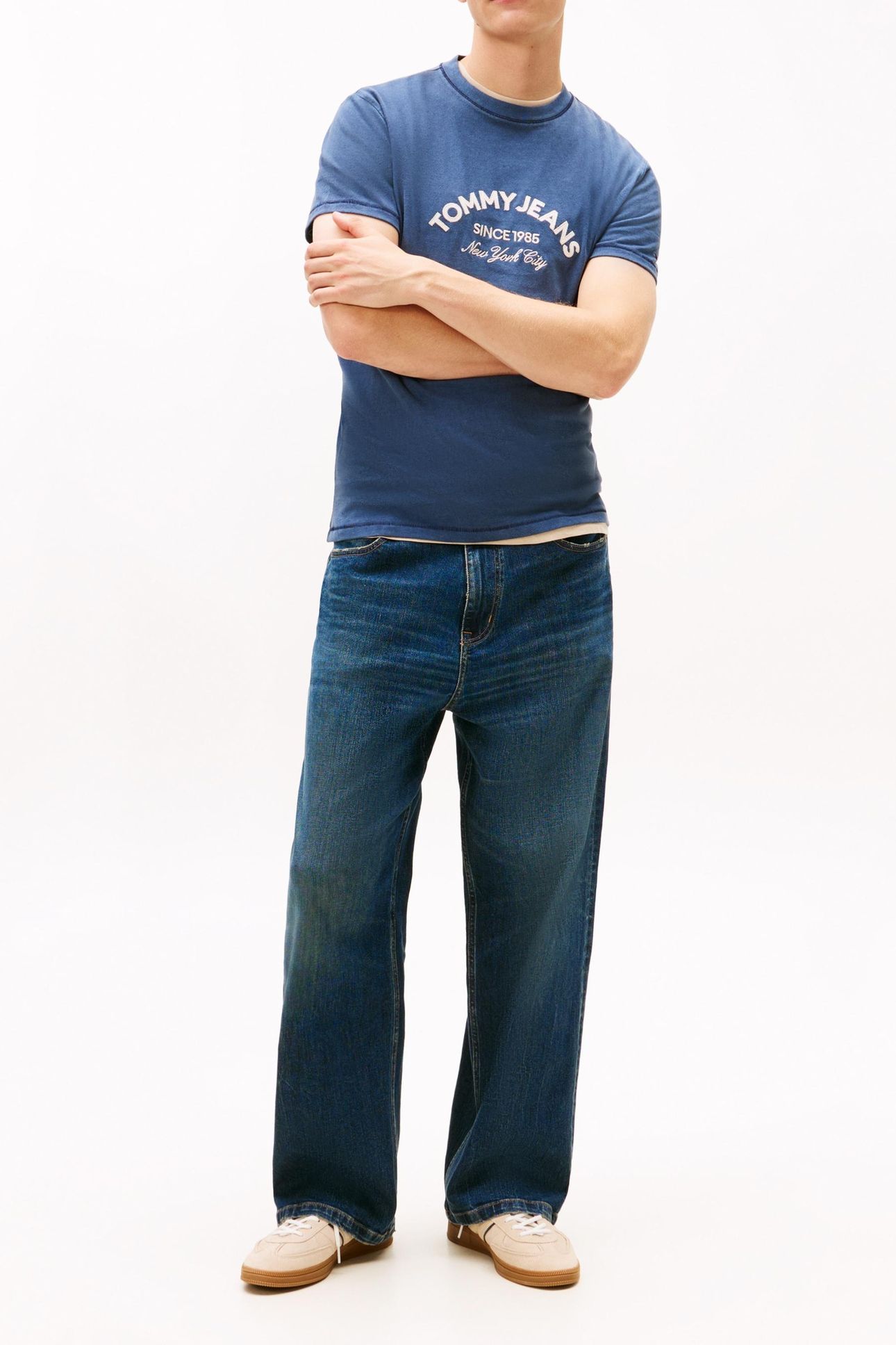 ARCH LOGO TEXTURED T-SHIRT DARK NIGHT NAVY 2