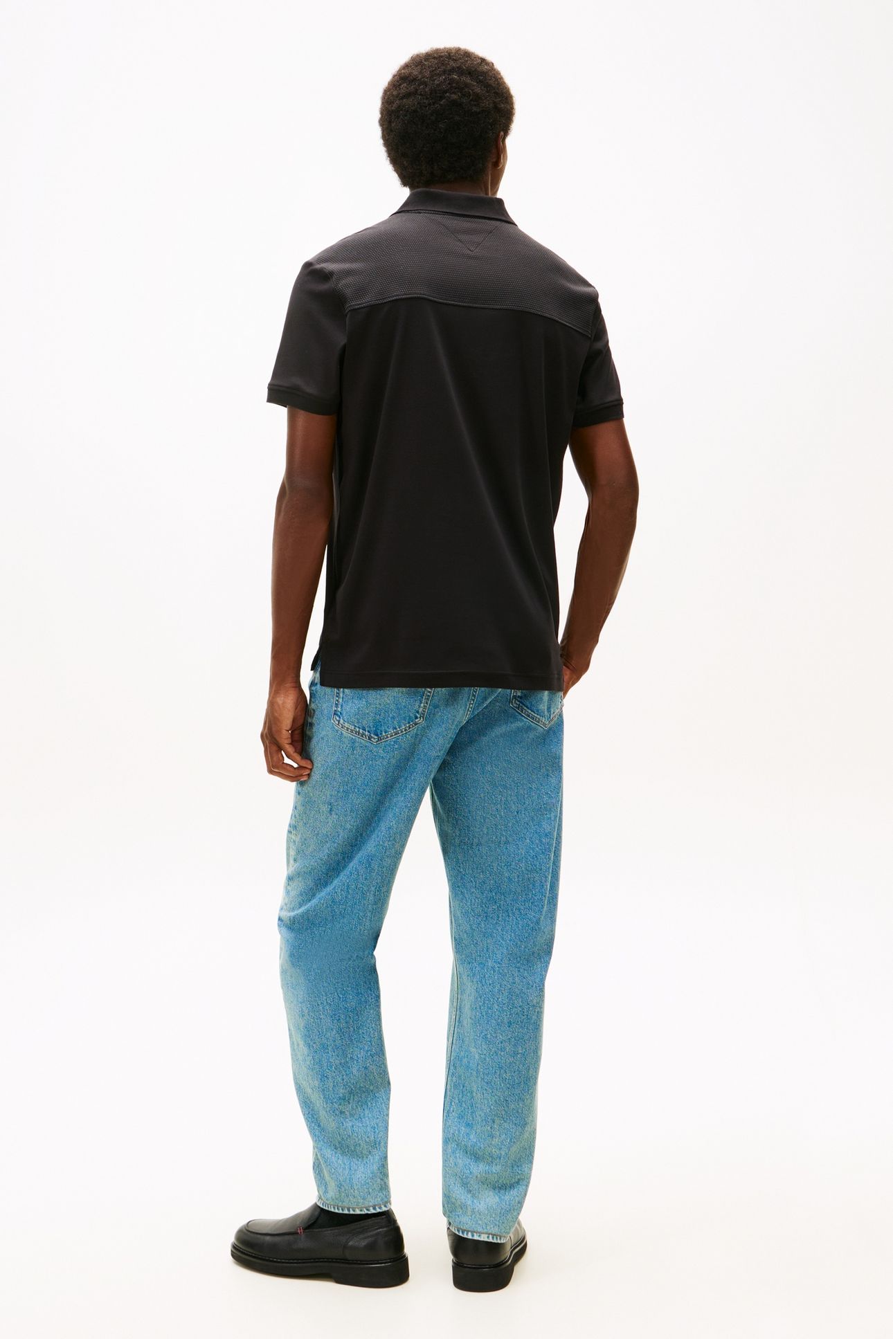 LIQUID COTTON ZIPPER POLO BLACK 4