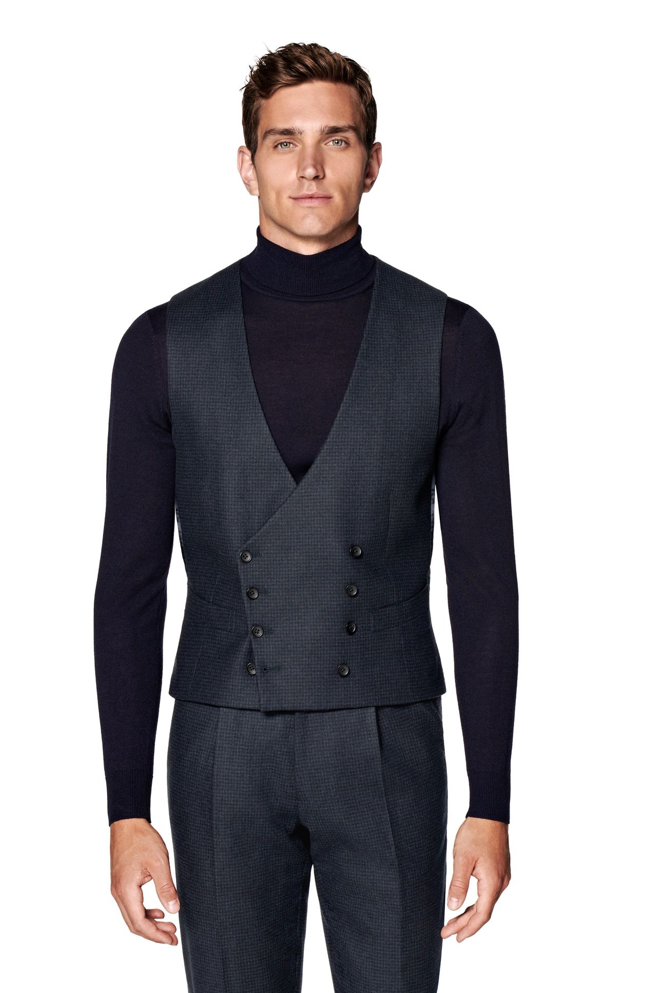 SUIT WOOL CASHMERE NAVY 3