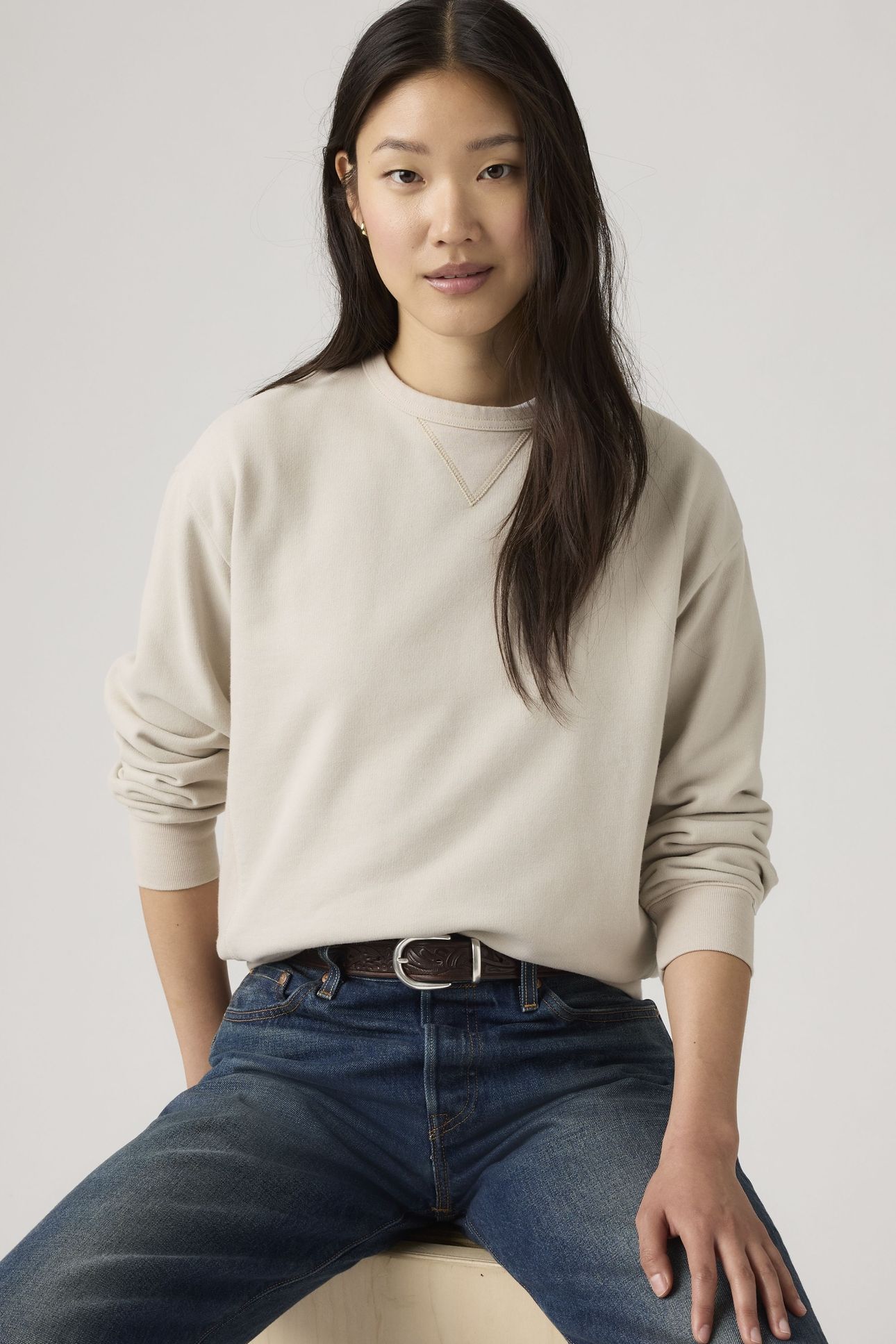 HERITAGE CREWNECK SWEATSHIRT NEUTRAL 2