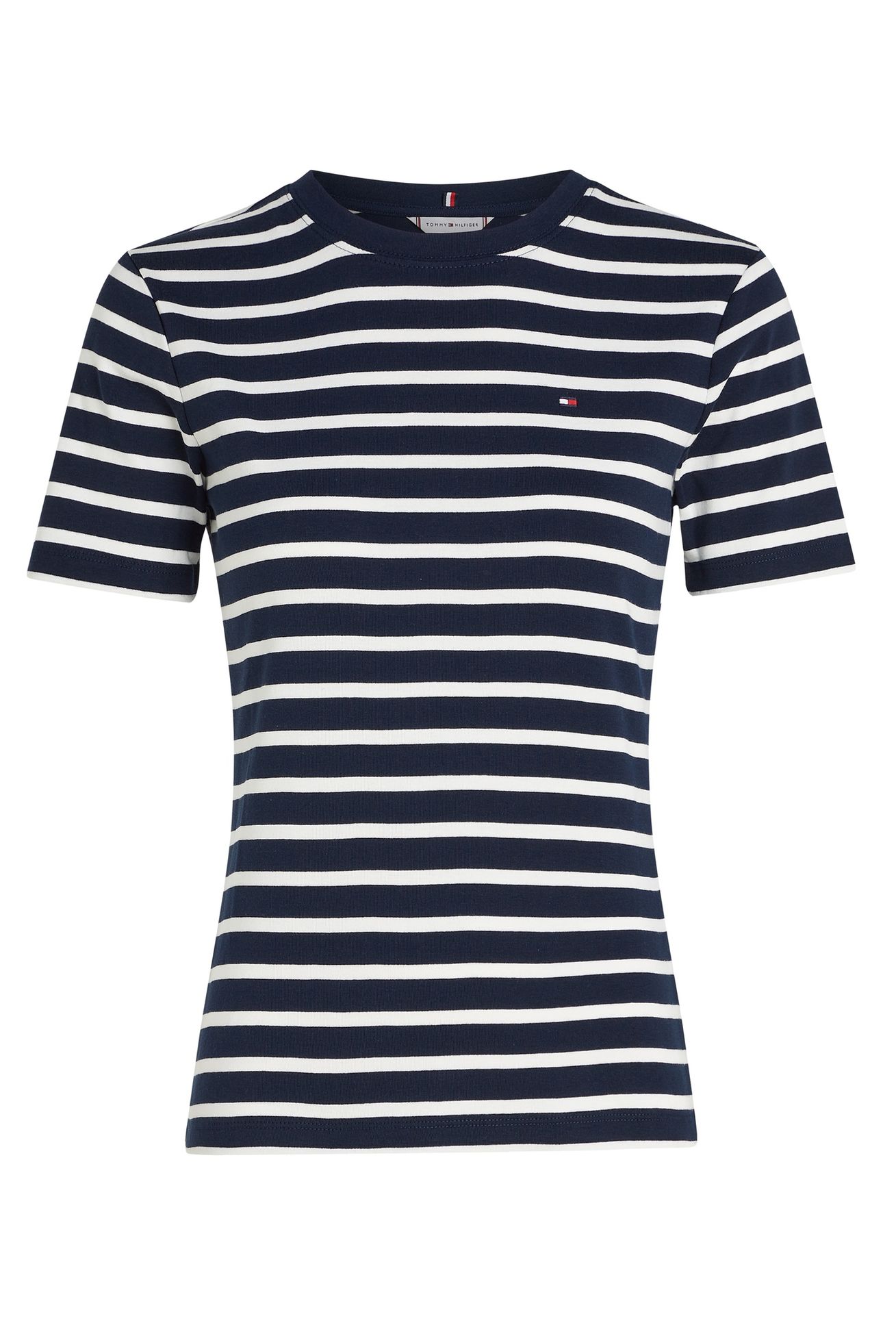 SLIM CODY C-NECK SS BRETON STRIPE DARK NIGHT/ECRU 6