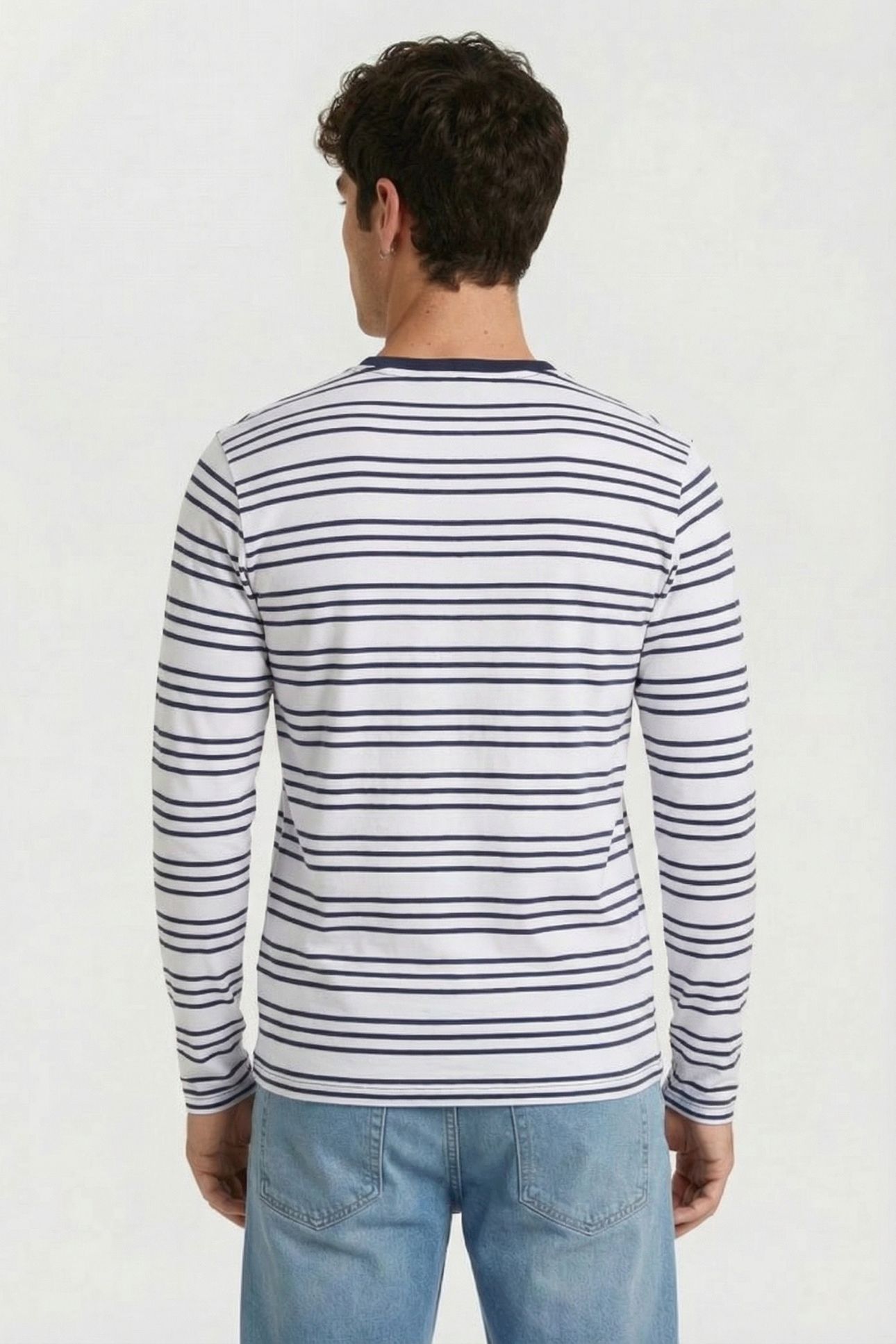 2 PACK STRIPED LONG SLEEVE T-SHIRT WHITE STRIPE/NAVY 3