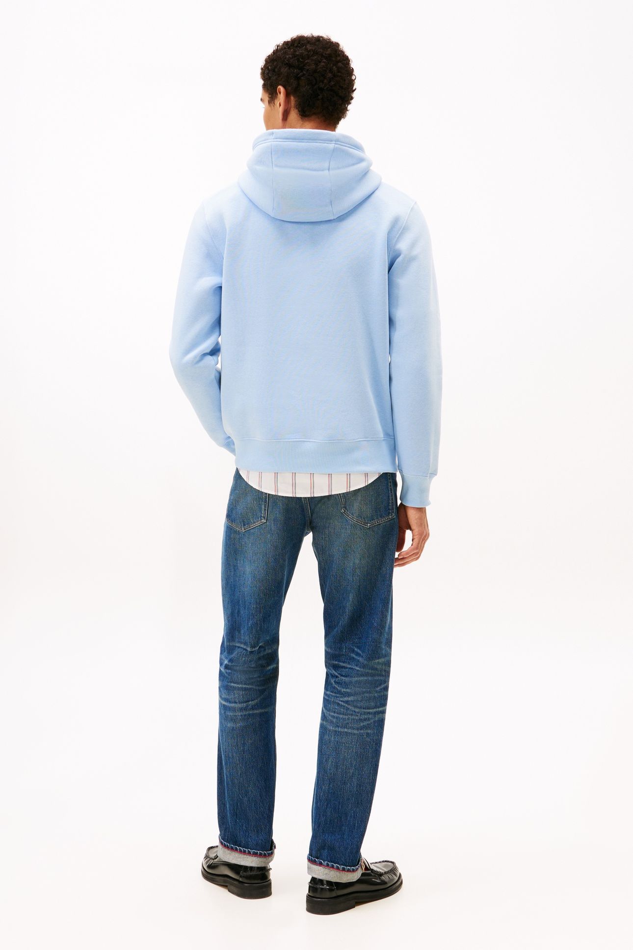 TOMMY EMBRO FLAG HOODIE WELL WATER 3