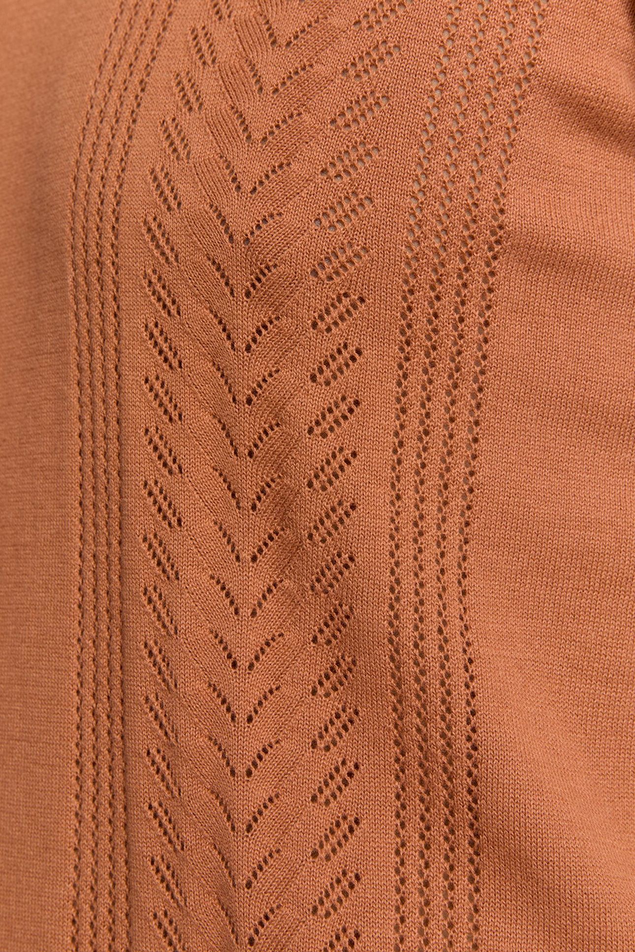 PULLOVER SHORT SLEEVE POLO SOLID PLACED JACQUARD CARAMEL 6