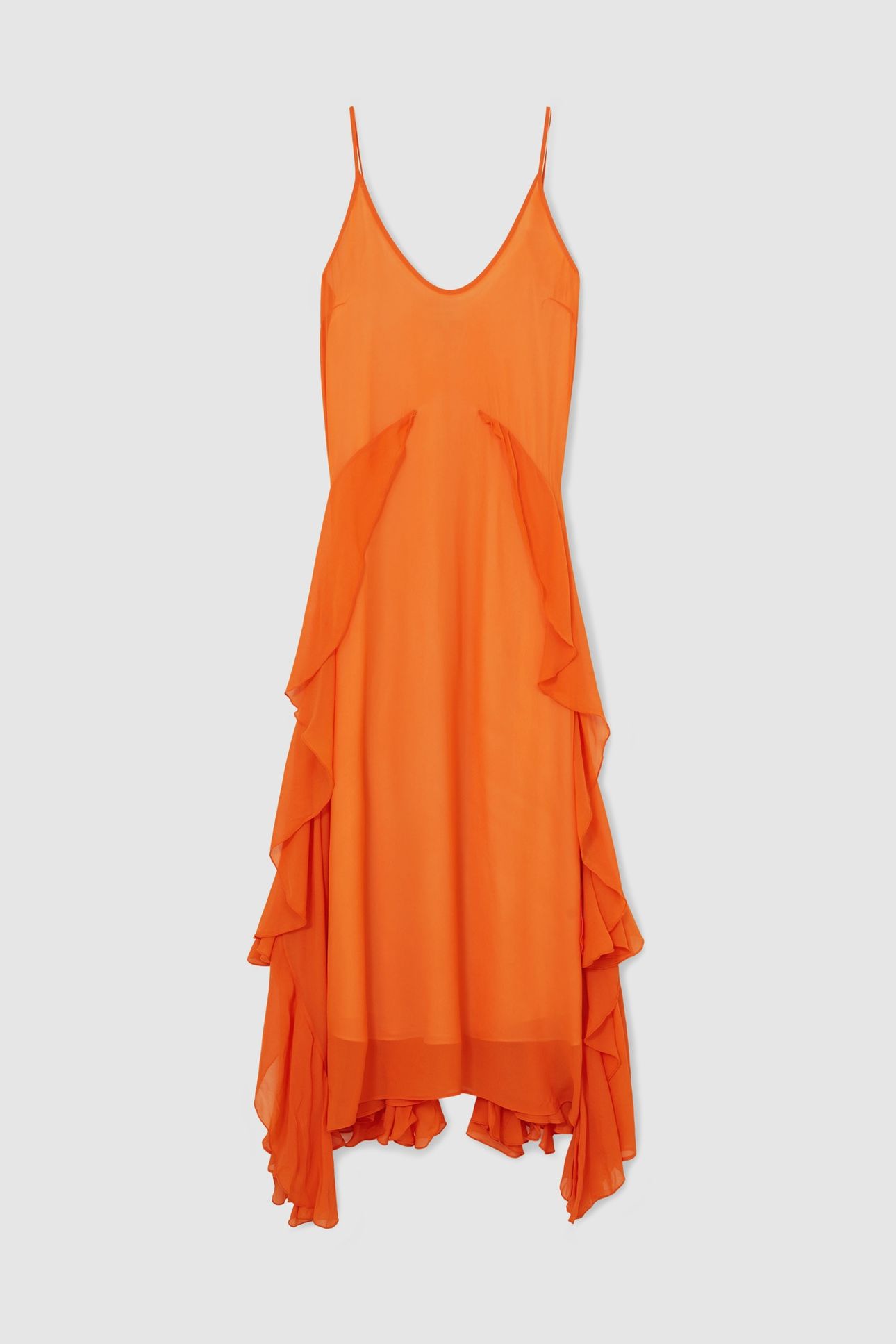 RUFFLE OCCASION DRESS ORANGE 4