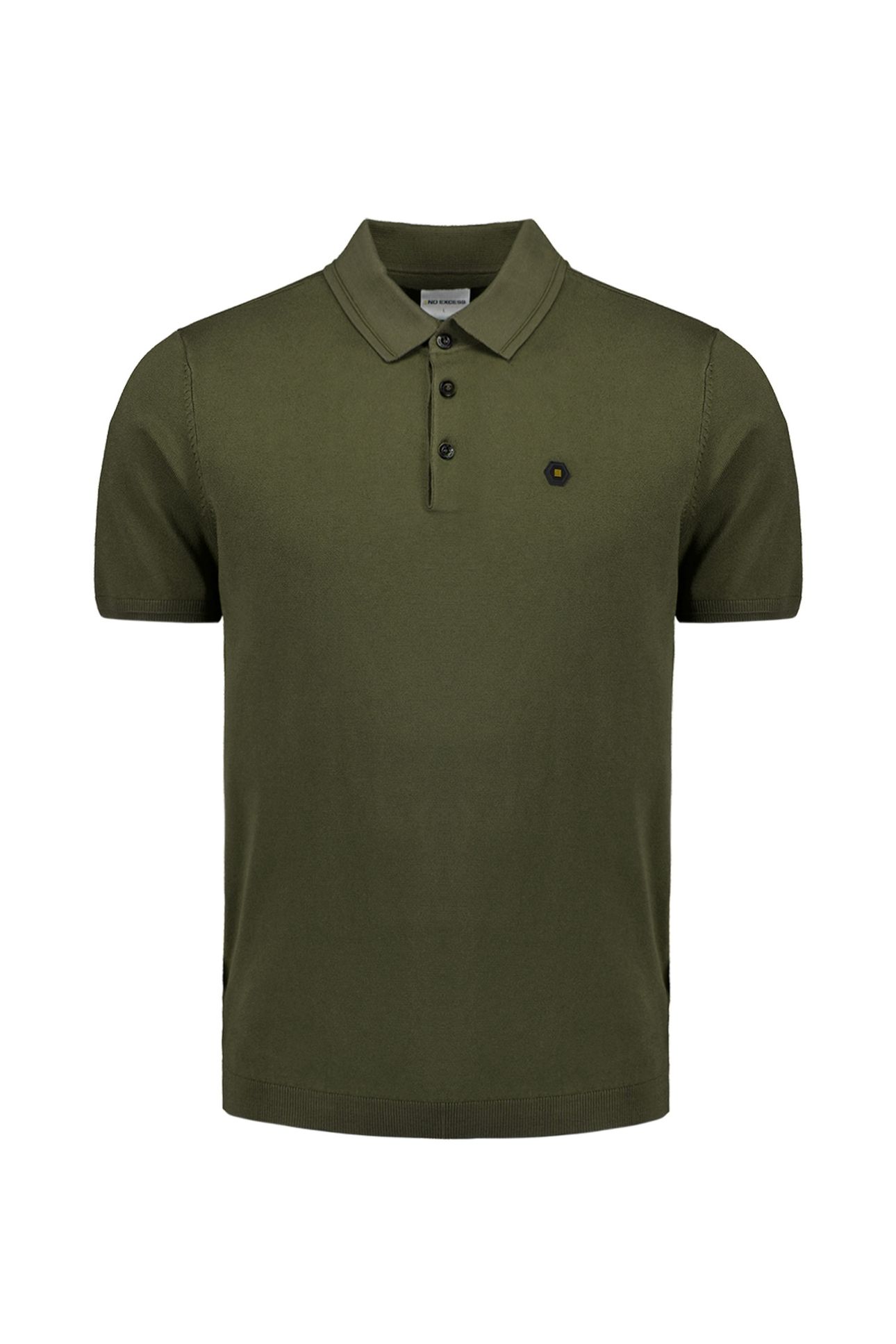 PULLOVER SHORT SLEEVE POLO BUTTON SOLID DARK MOSS 4