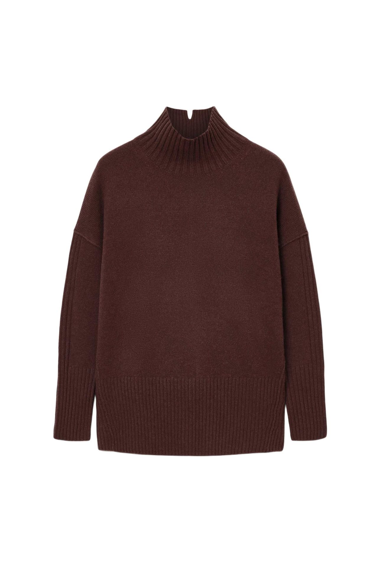 ESTER ROLL NECK BITTER BROWN 5